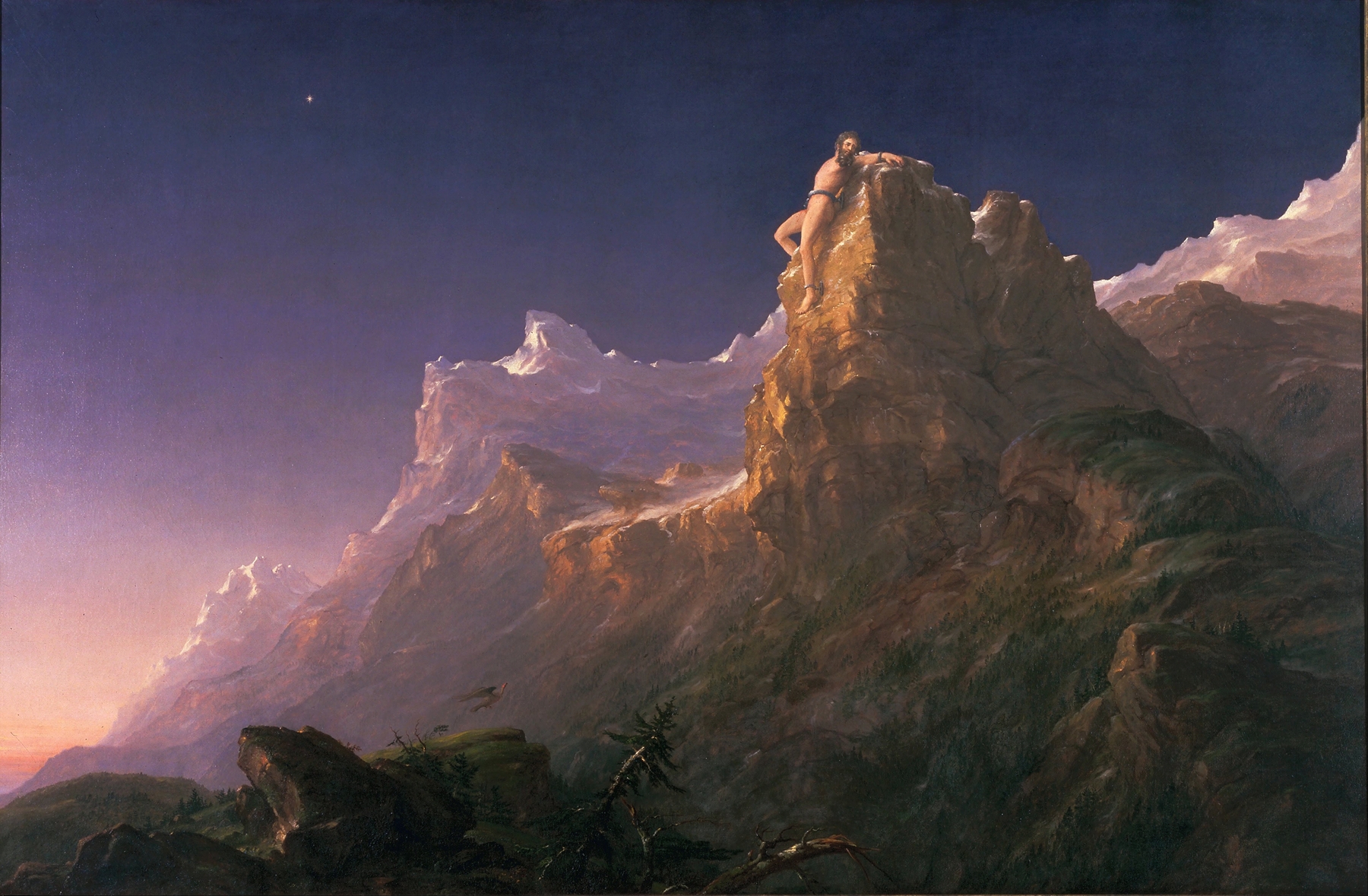Prometheus Bound, by Thomas Cole, public domain