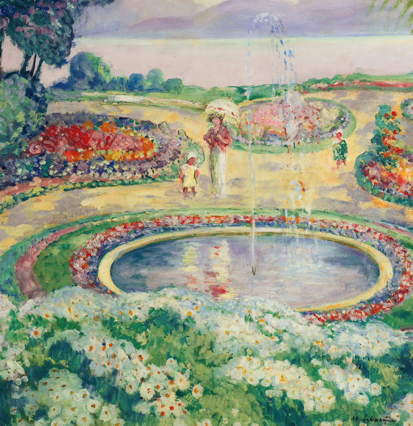 Vibrant bouquet in oil on canvas by Henri Lebasque