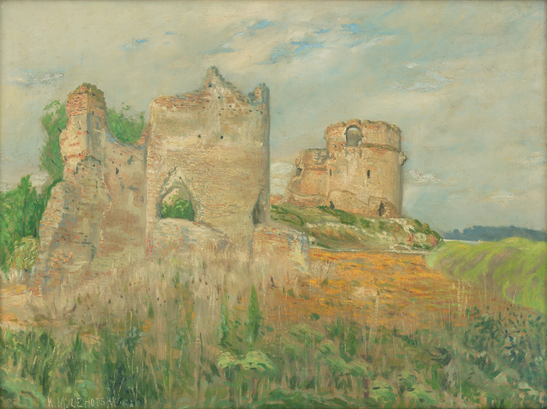 Ruins of Báč Castle, by Karol Miloslav Lehotský, public domain