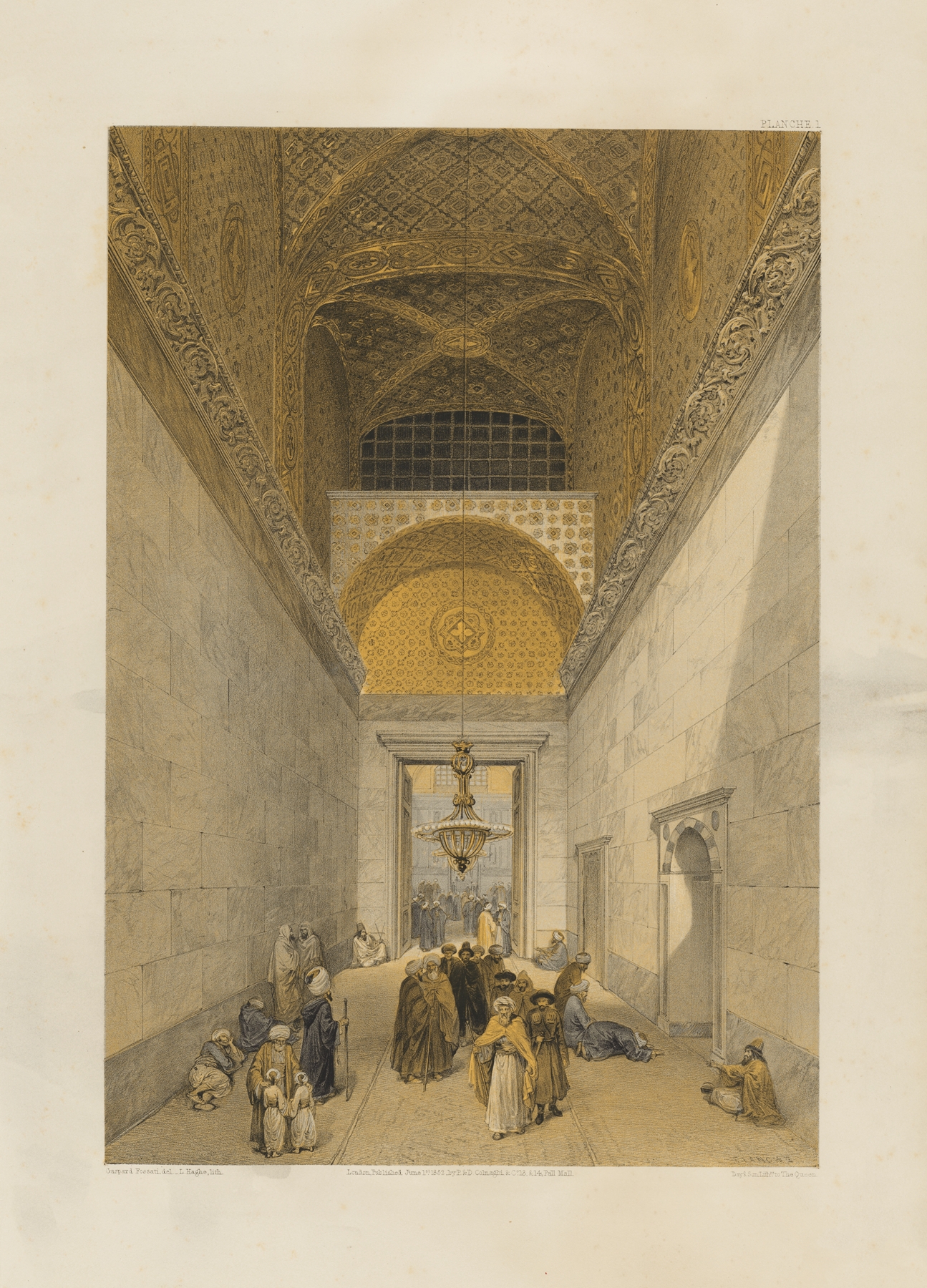 Aya Sofia, Constantinople; as recently restored by order of H. M. the sultan Abdul-Medjid Pl.01, by Gaspare Fossati, public domain