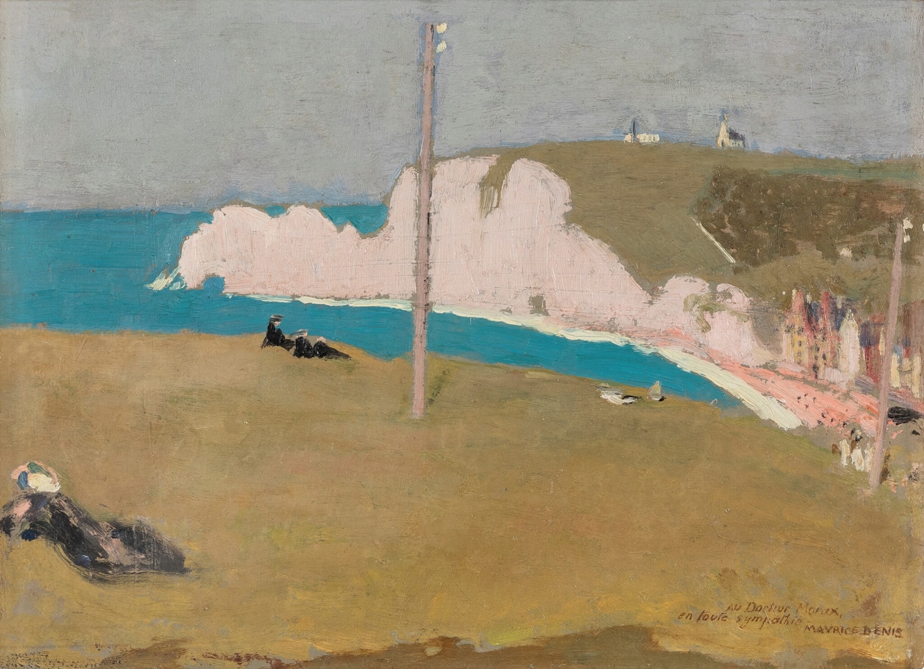 Étretat by Maurice Denis, oil on canvas depicting cliffs and sea