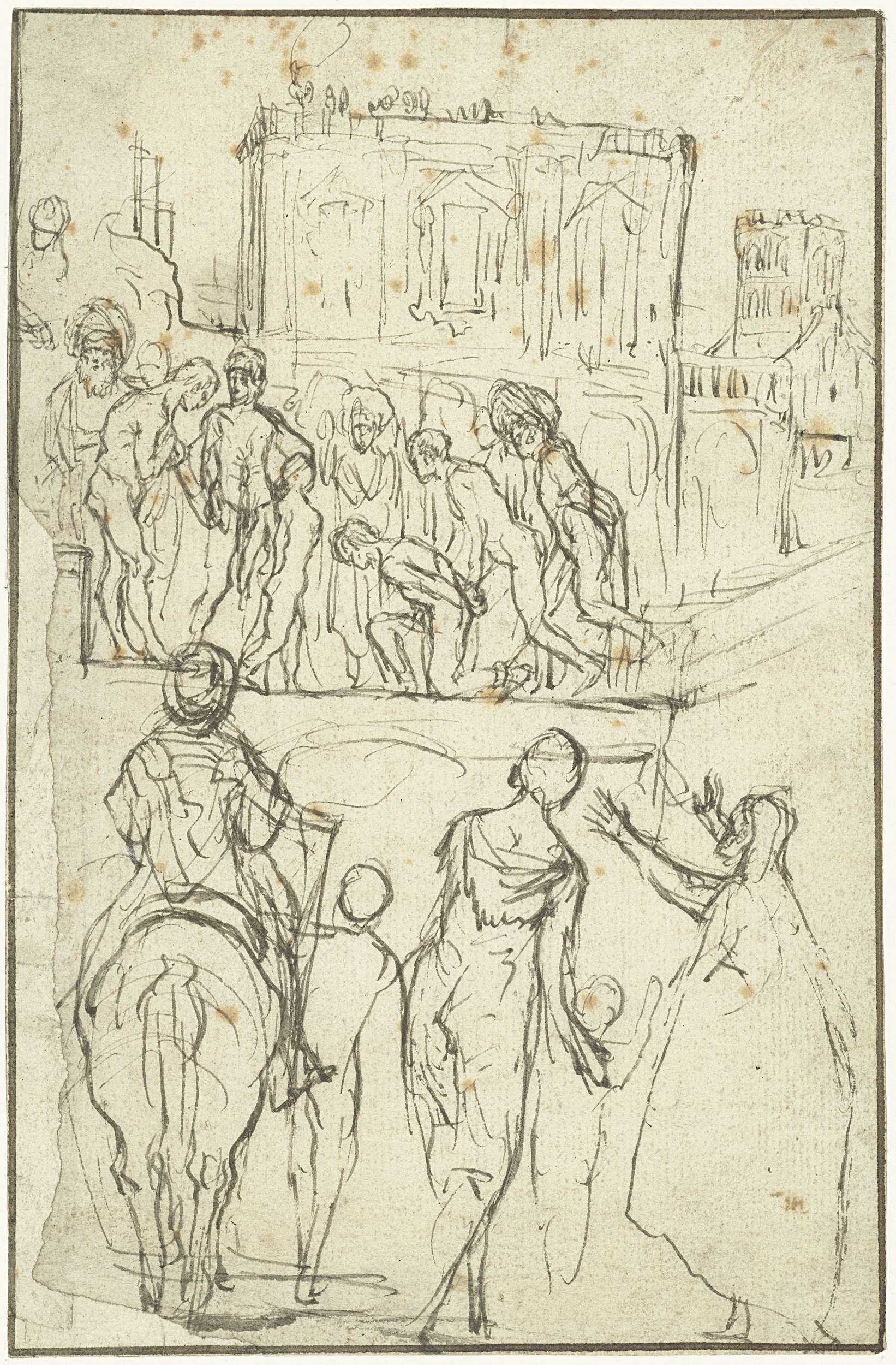 Judgement Scene with a Bound Prisoner, by Adam Elsheimer, public domain