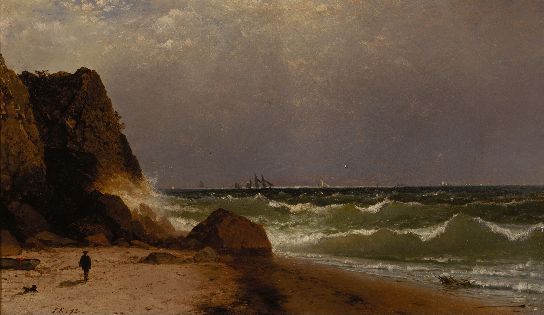 Near Newport, Rhode Island, by John Frederick Kensett, public domain