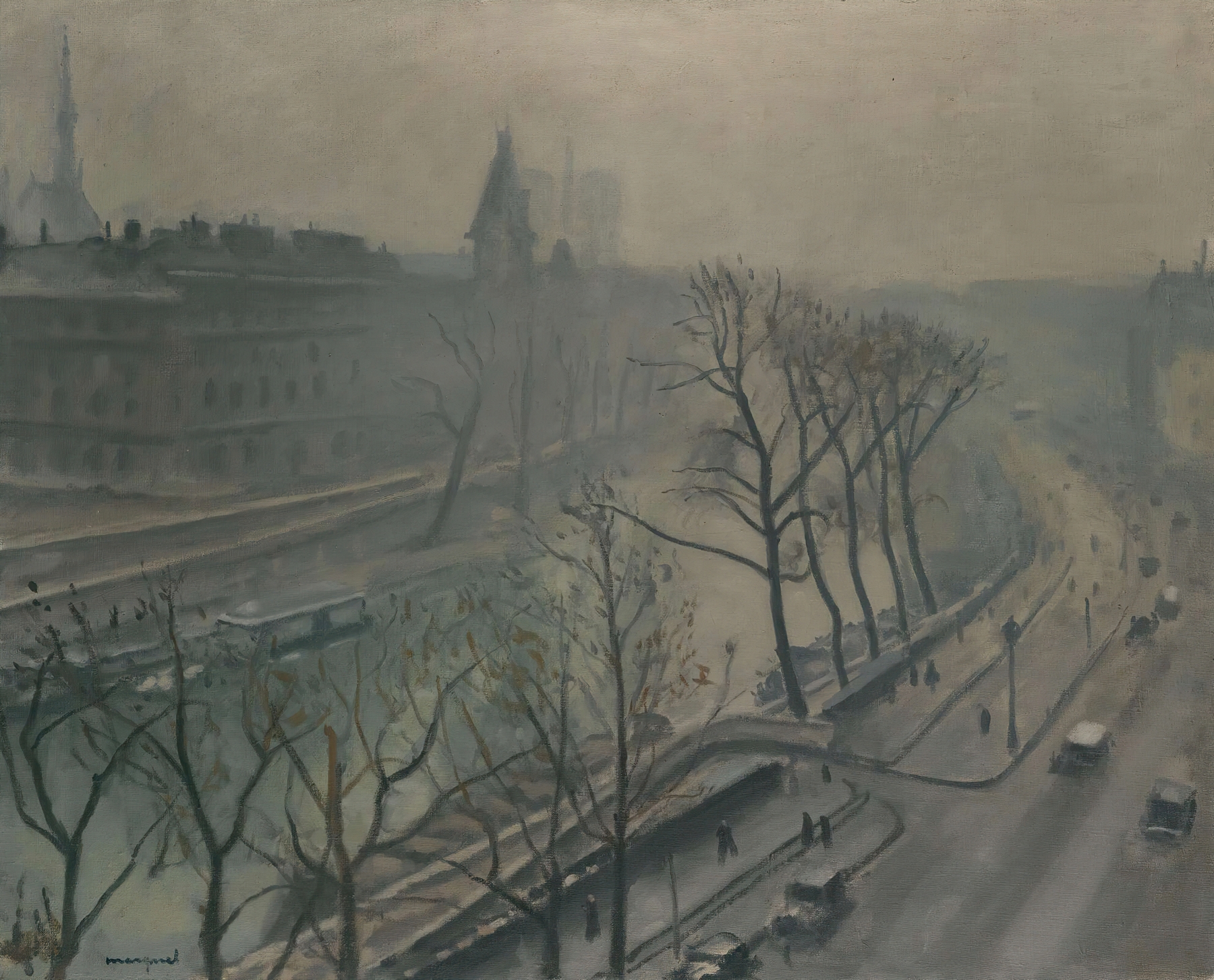 Paris, Le Quai Des Grands Augustins, Crépuscule, by Albert Marquet, public domain