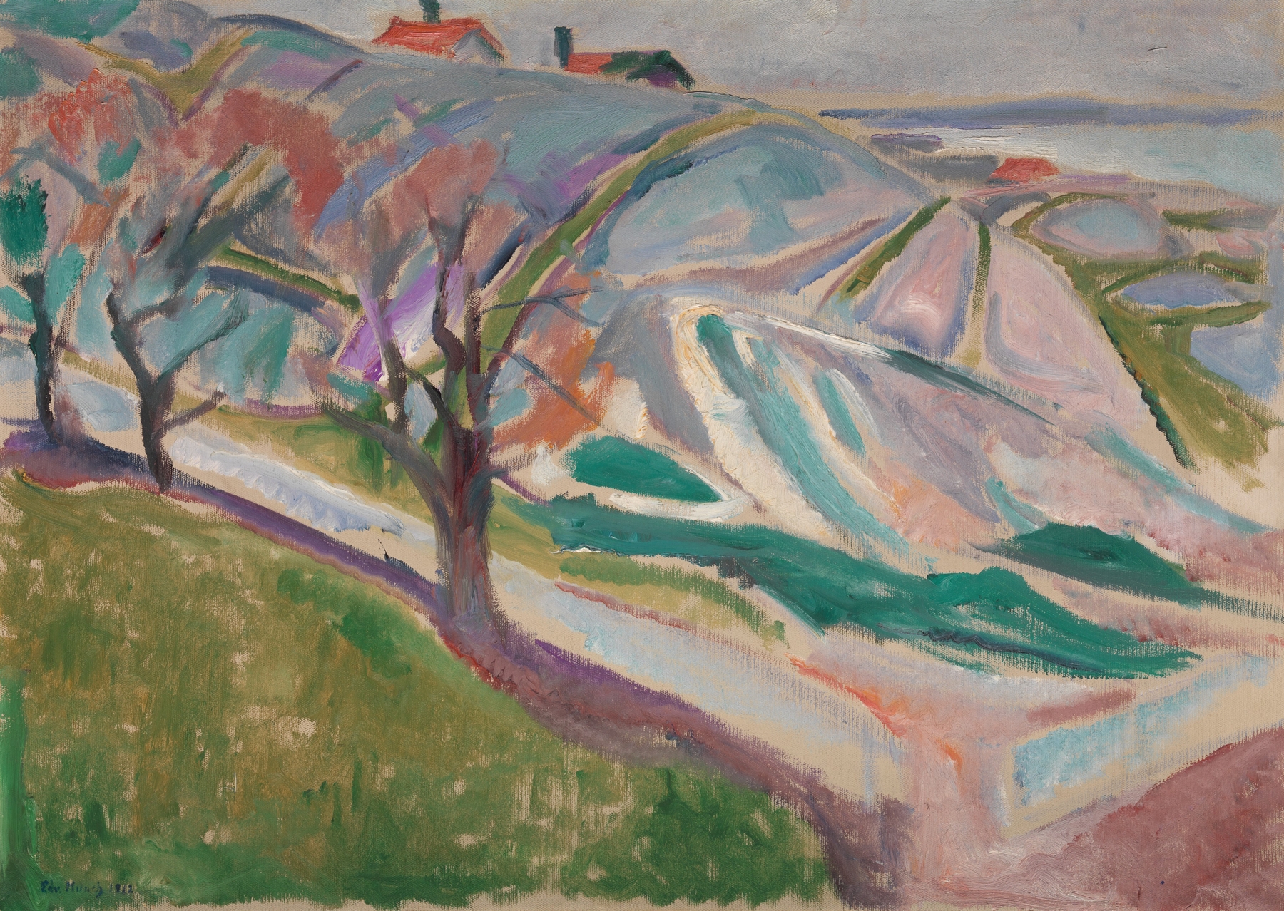 Landscape, Kragerø, by Edvard Munch, public domain