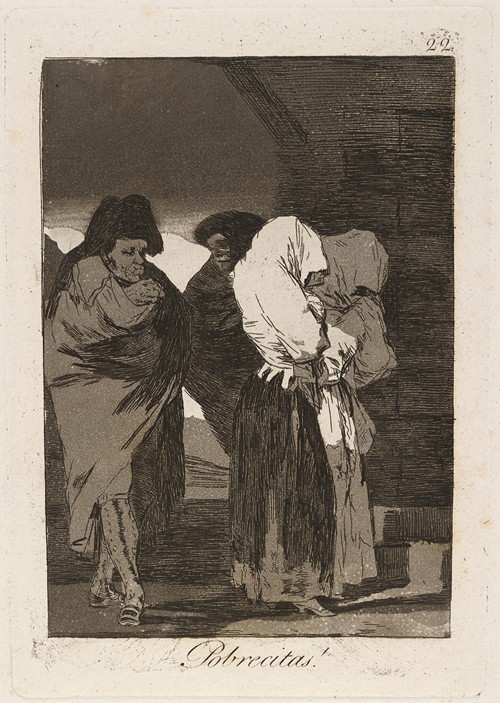 Francisco de Goya's 'Pobrecitas! (Poor little girls!)' depicts the struggles of childhood.