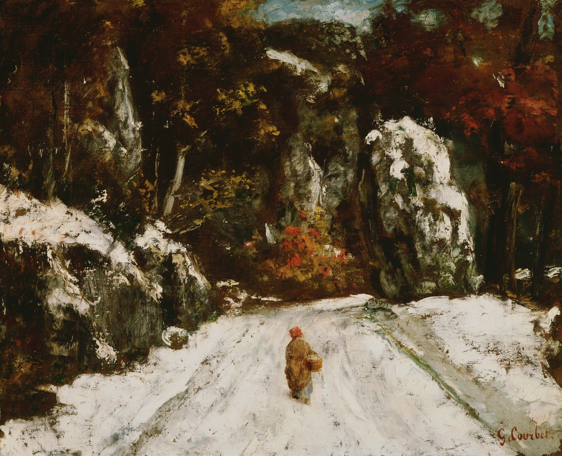 Winter in the Jura, by Gustave Courbet, public domain