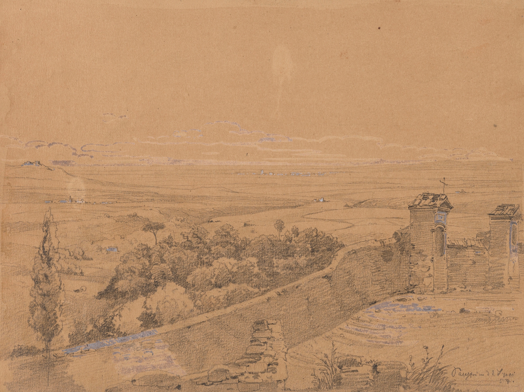 Landscape from the Vicinity of Palestrina, by Arthur Blaschnik, public domain
