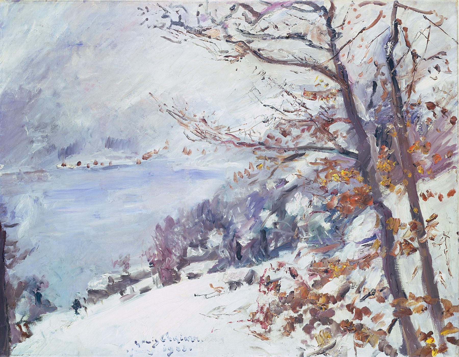 Walchensee in Winter, by Lovis Corinth, public domain