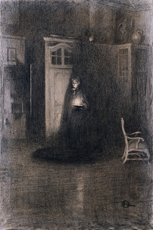 A serene interior scene depicting a family preparing for bedtime.