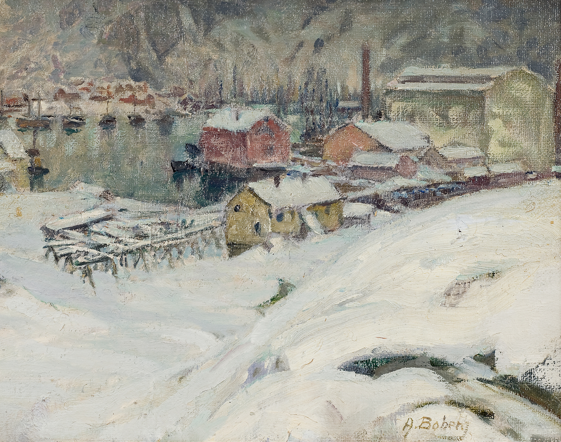 Overcast Weather. Study from North Norway, by Anna Boberg, public domain