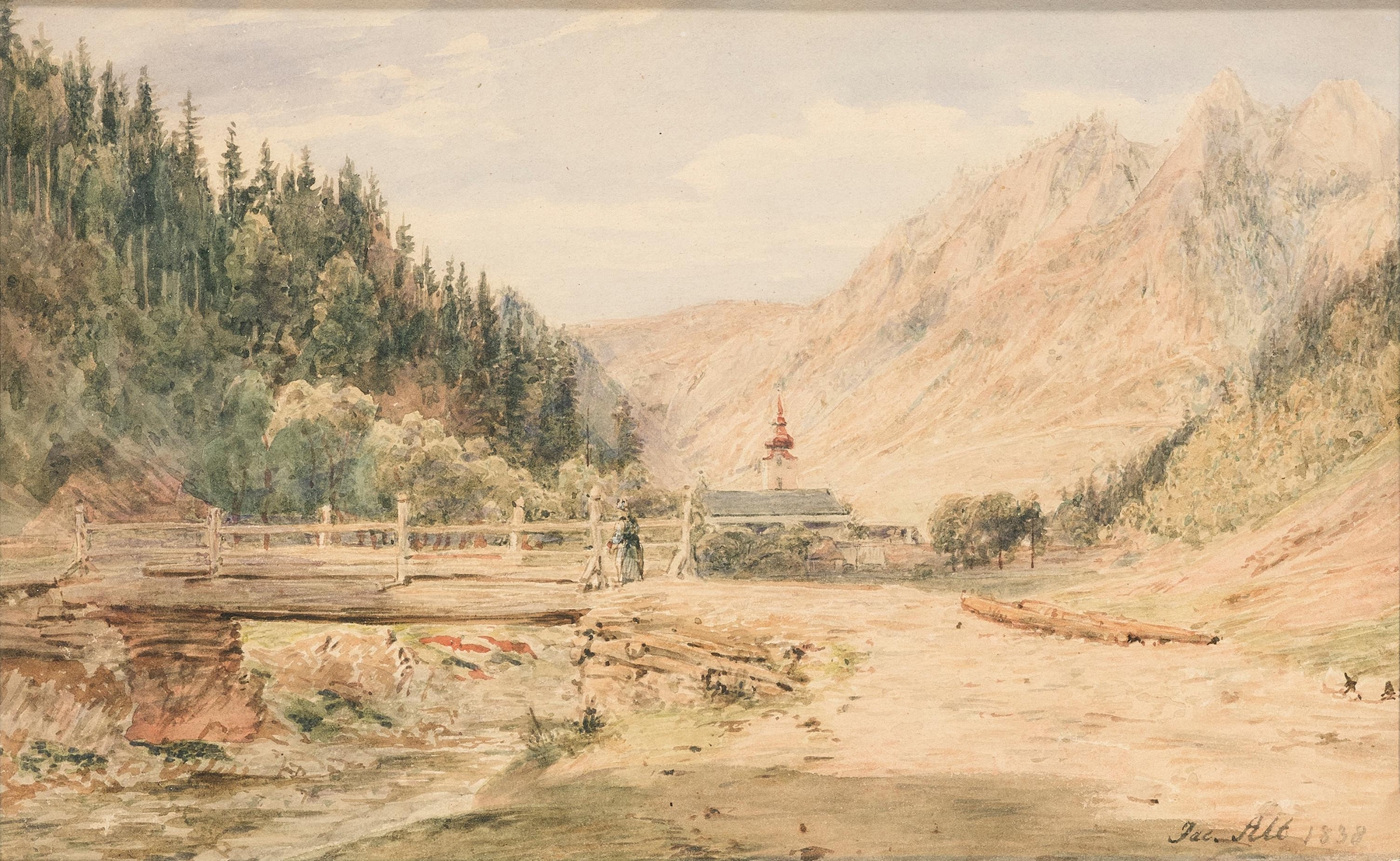 Das Rothe Kloster in der Zips, by Jakob Alt, public domain