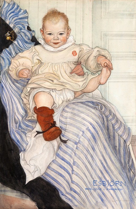 Portrait of a young boy named Esbjörn by Carl Larsson.