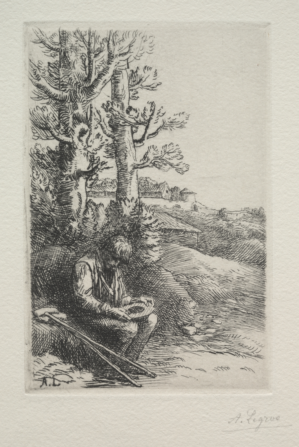 The Little Beggar, by Alphonse Legros, public domain