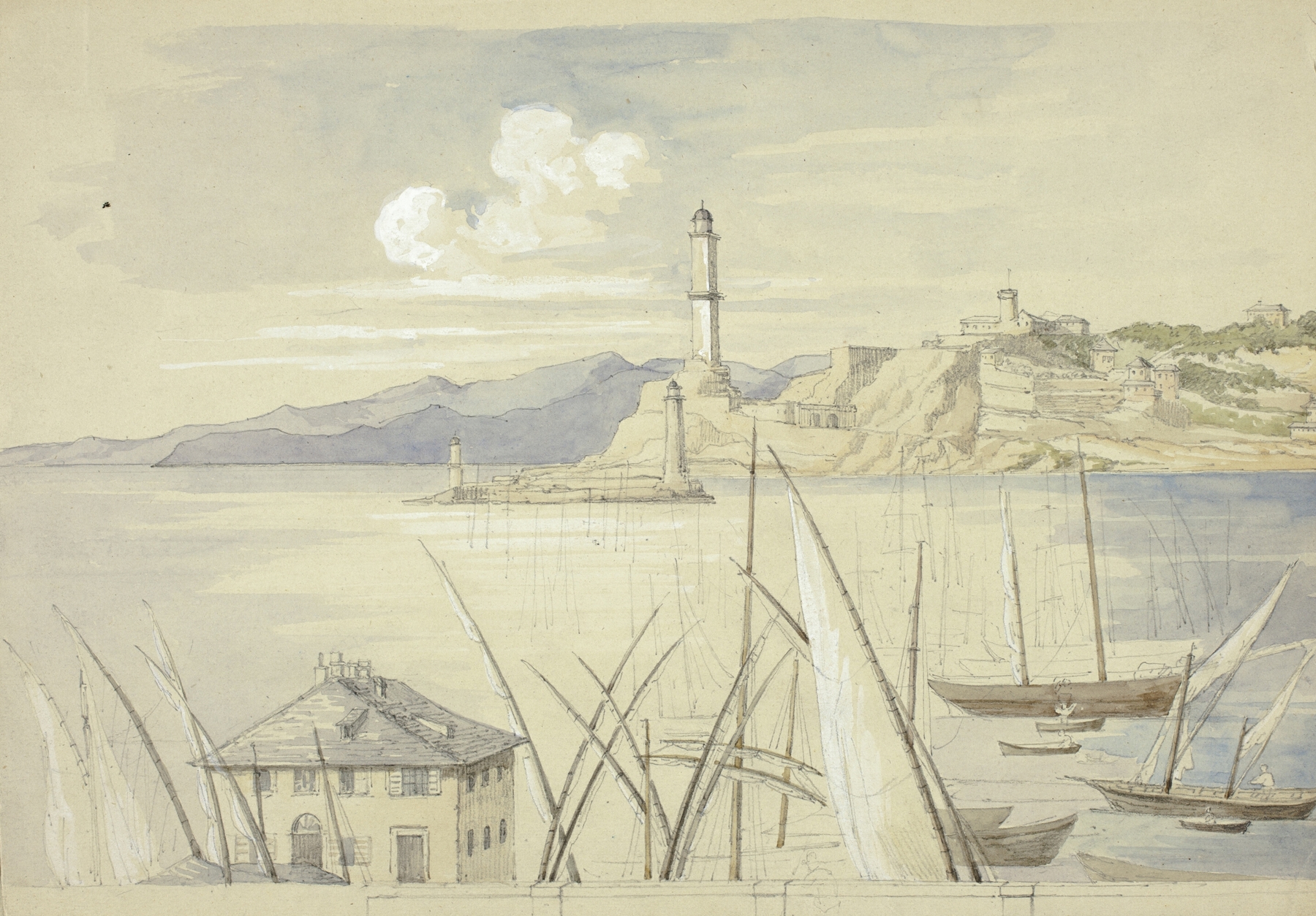 Genoa from the Croce di Malta, by Elizabeth Murray, public domain