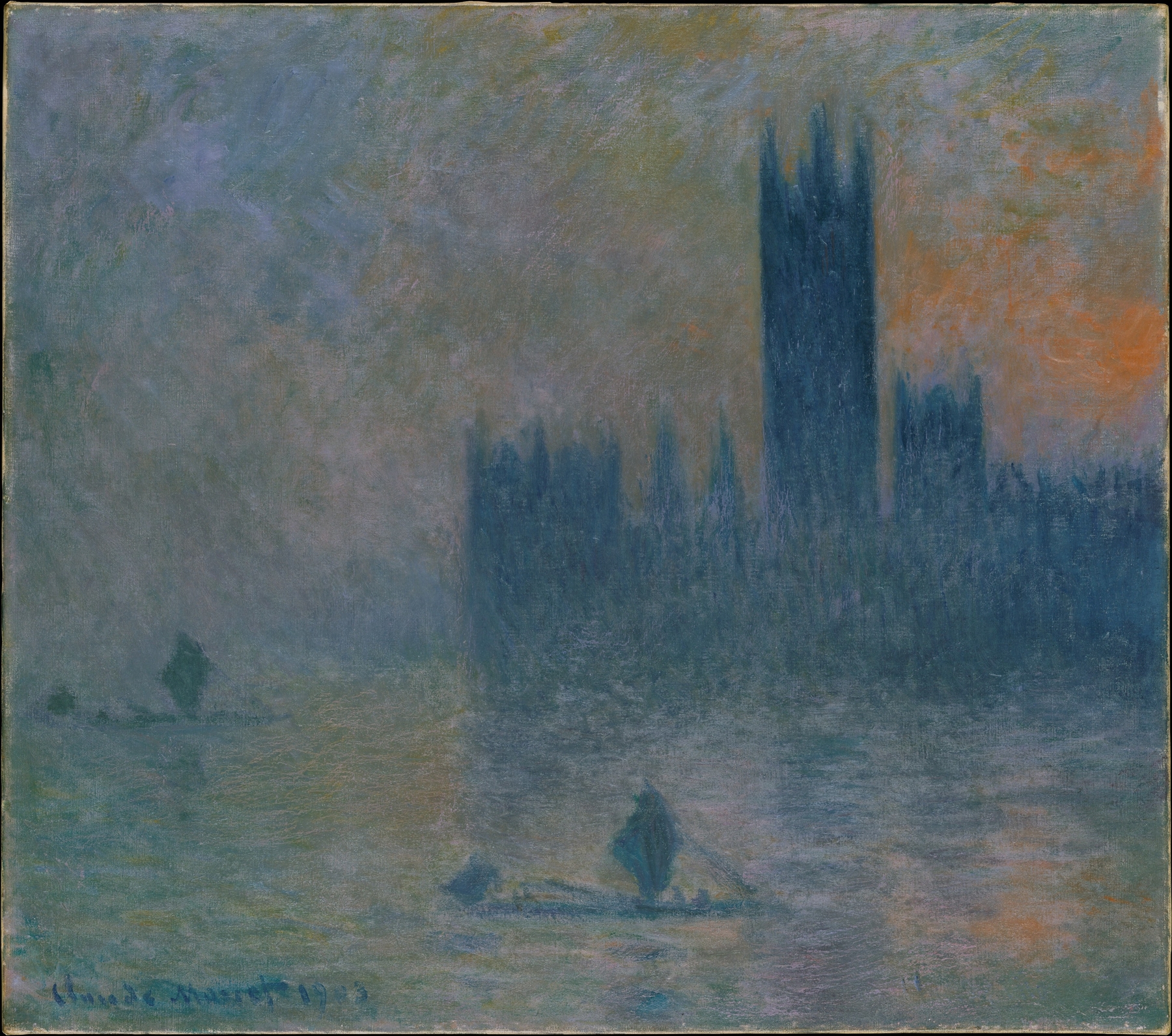 The Houses of Parliament (Effect of Fog), by Claude Monet, public domain