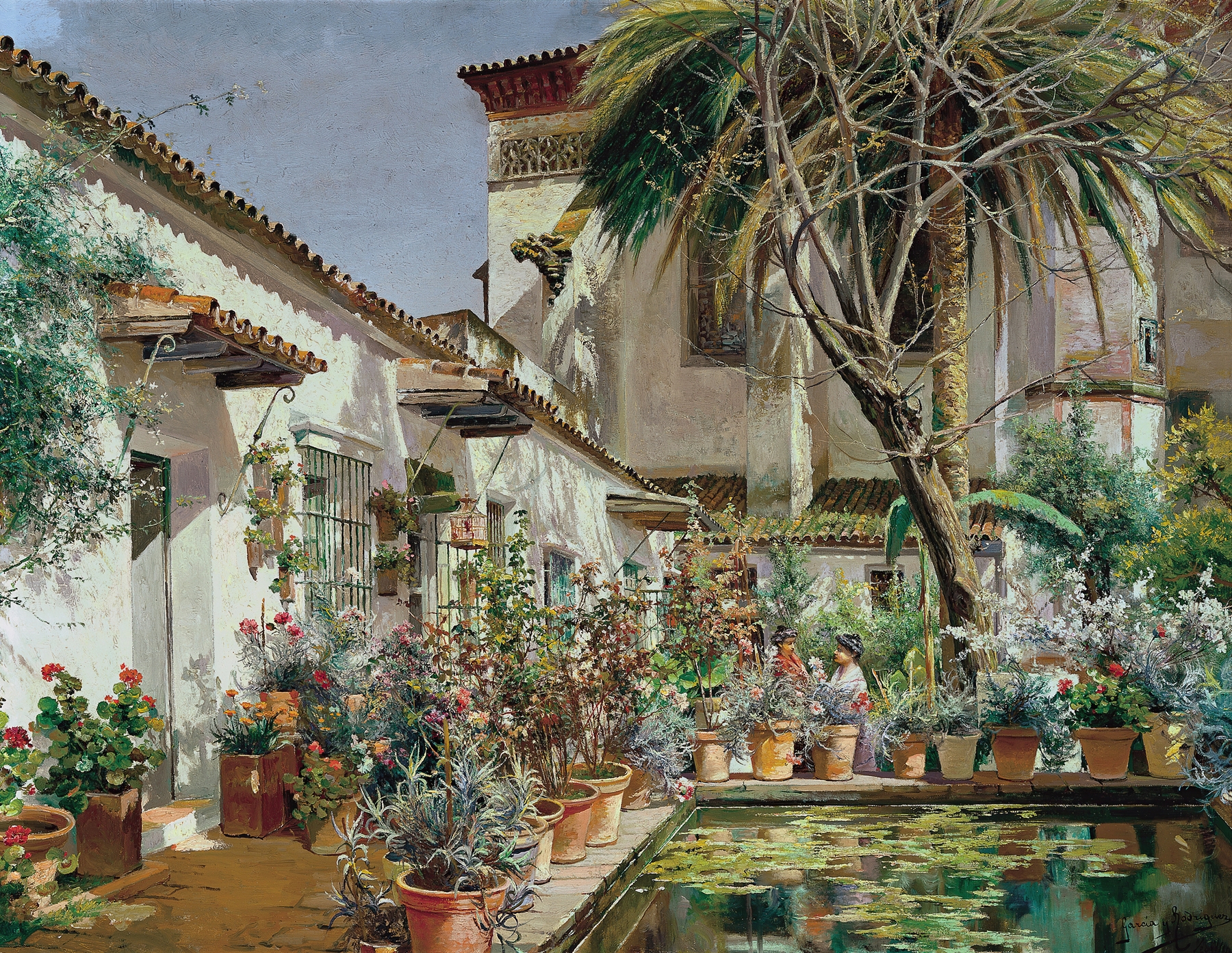 First Atrium of Santa Paula Convent by Manuel García y Rodríguez, medium unknown