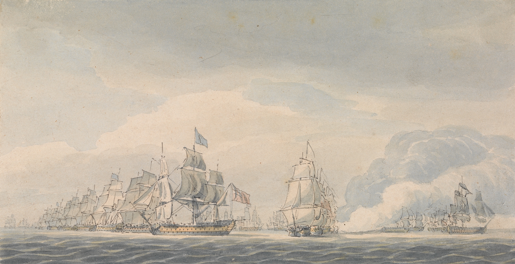 The Battle of Cape St. Vincent, by Robert Cleveley, public domain