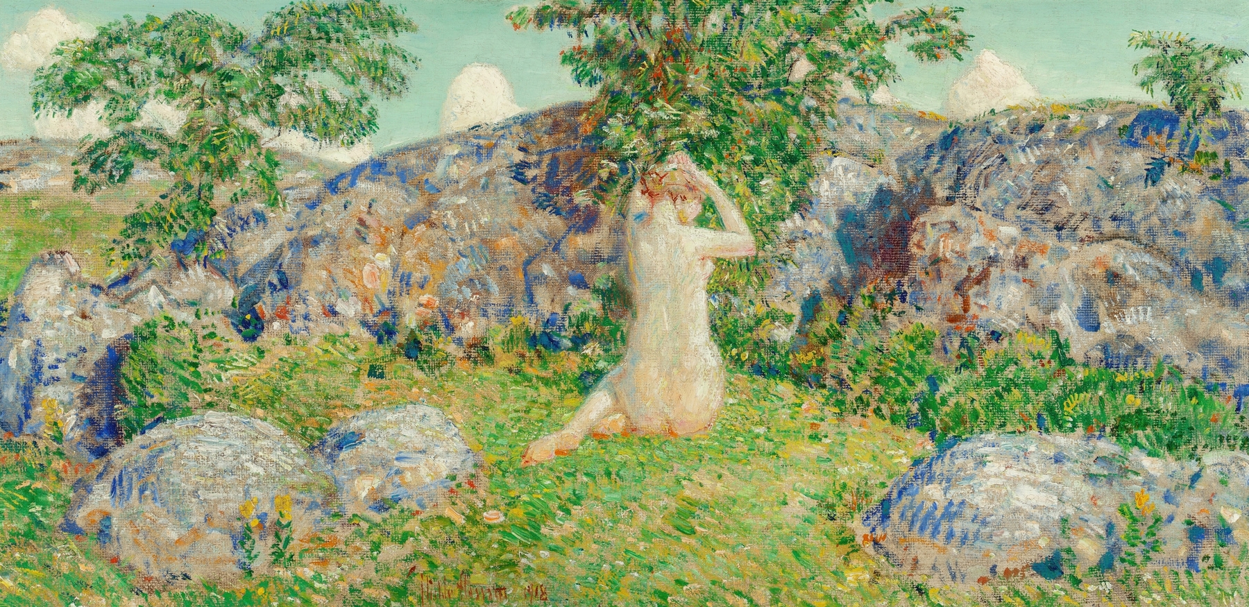 The Rocks of Cape Ann, by Childe Hassam, public domain