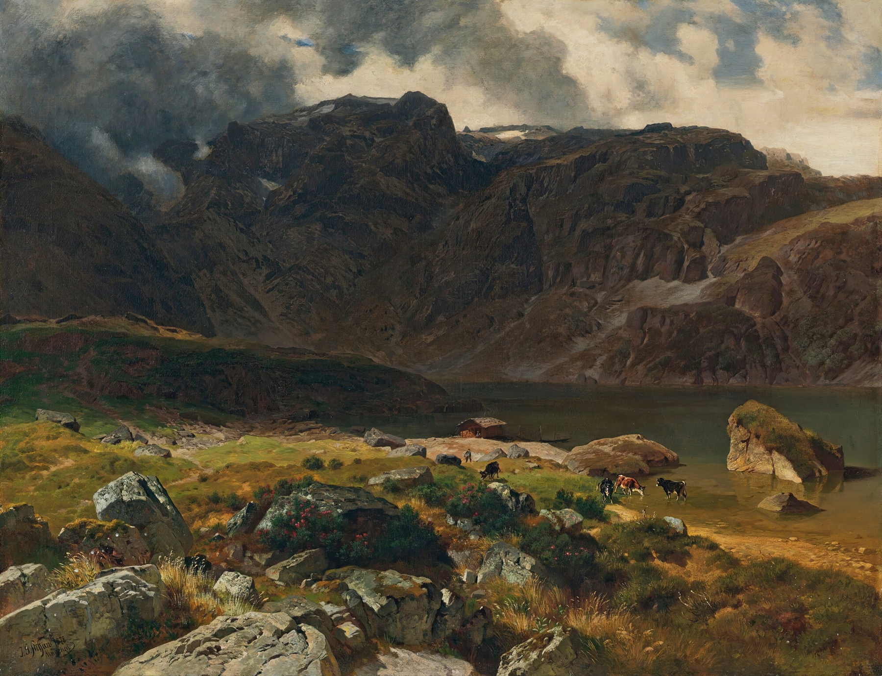 Der Hintere Murgsee (St. Galler Alpen), by Johann Gottfried Steffan, public domain
