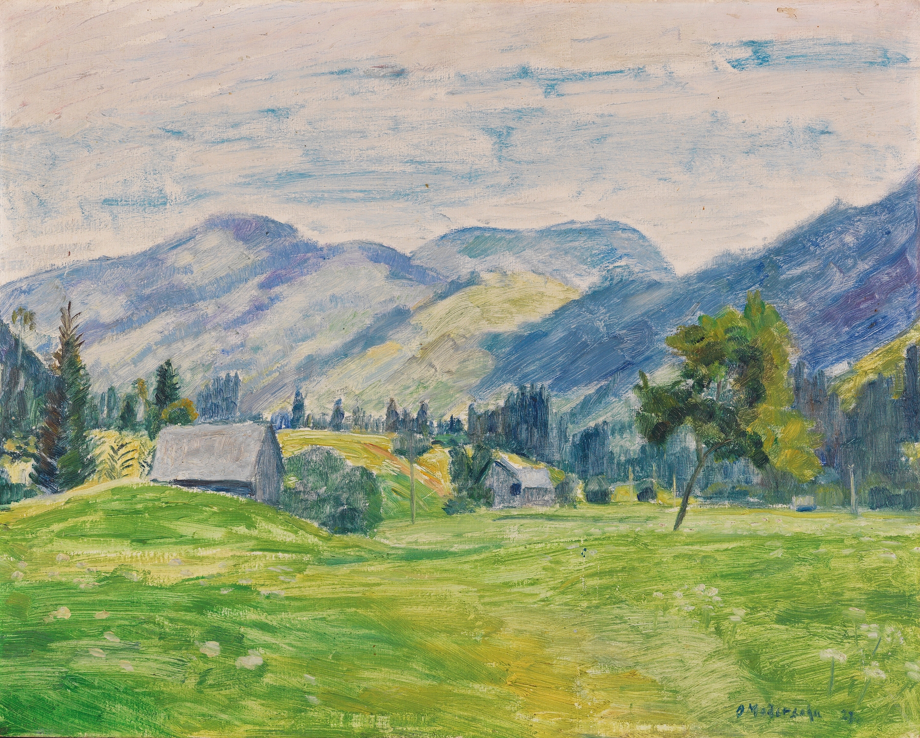 Lichter Sommertag im Allgäu (Unterjoch bei Hindelang), by Otto Modersohn, public domain