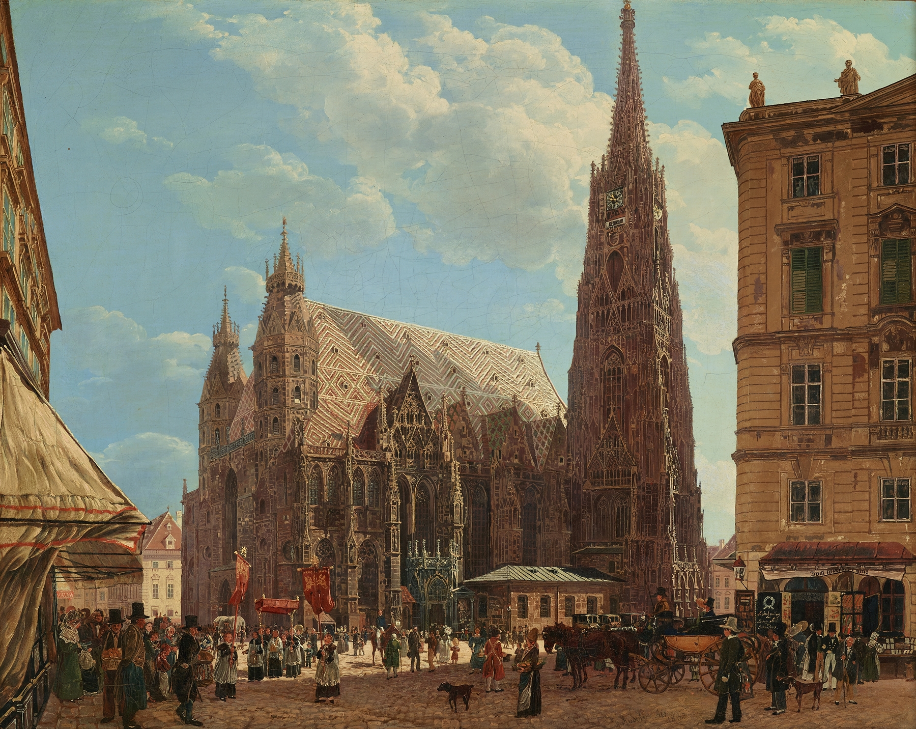 Der Stephansdom in Wien, by Rudolf von Alt, public domain