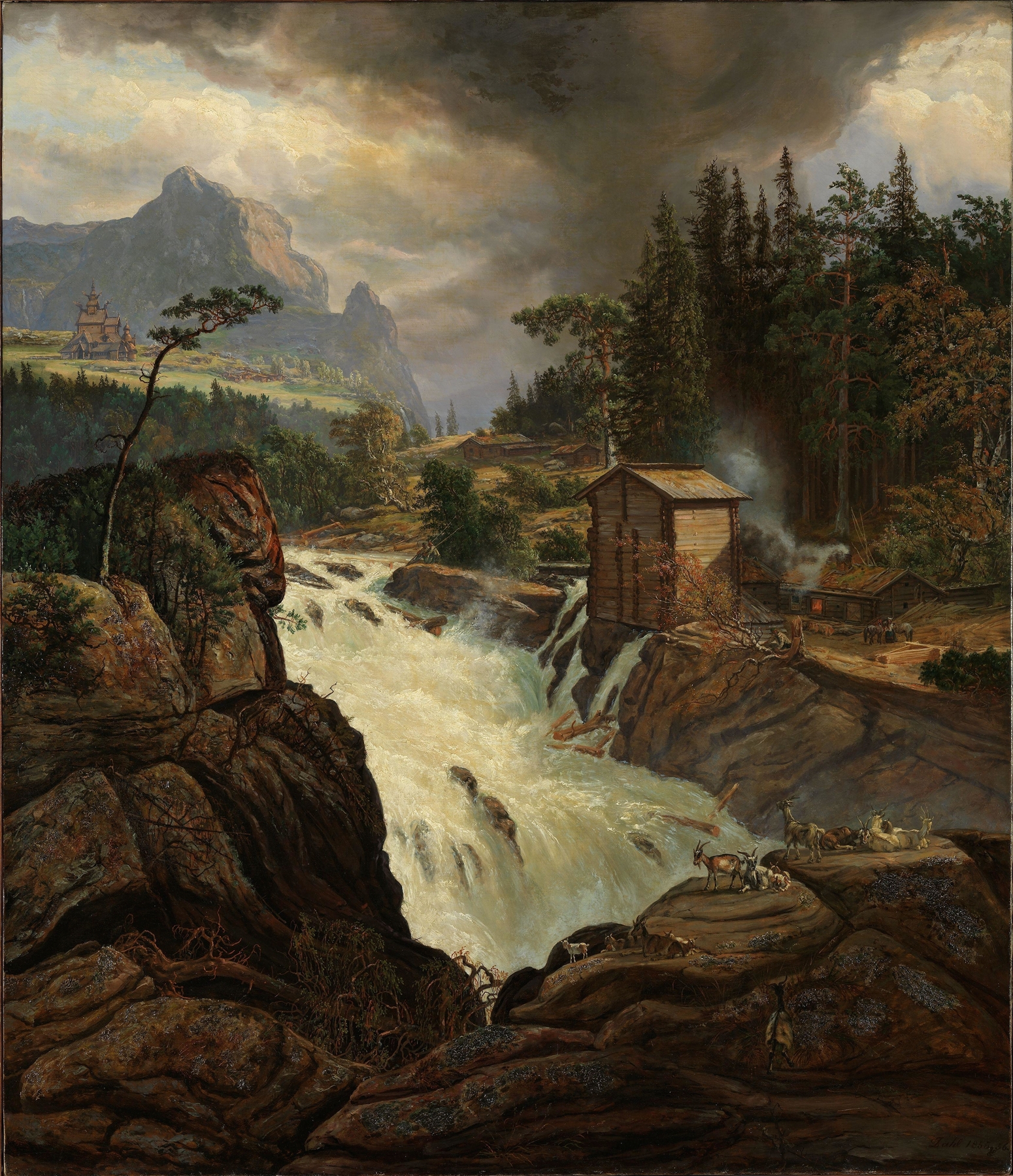 The upper Falls of the Labrofoss, by Johan Christian Dahl, public domain