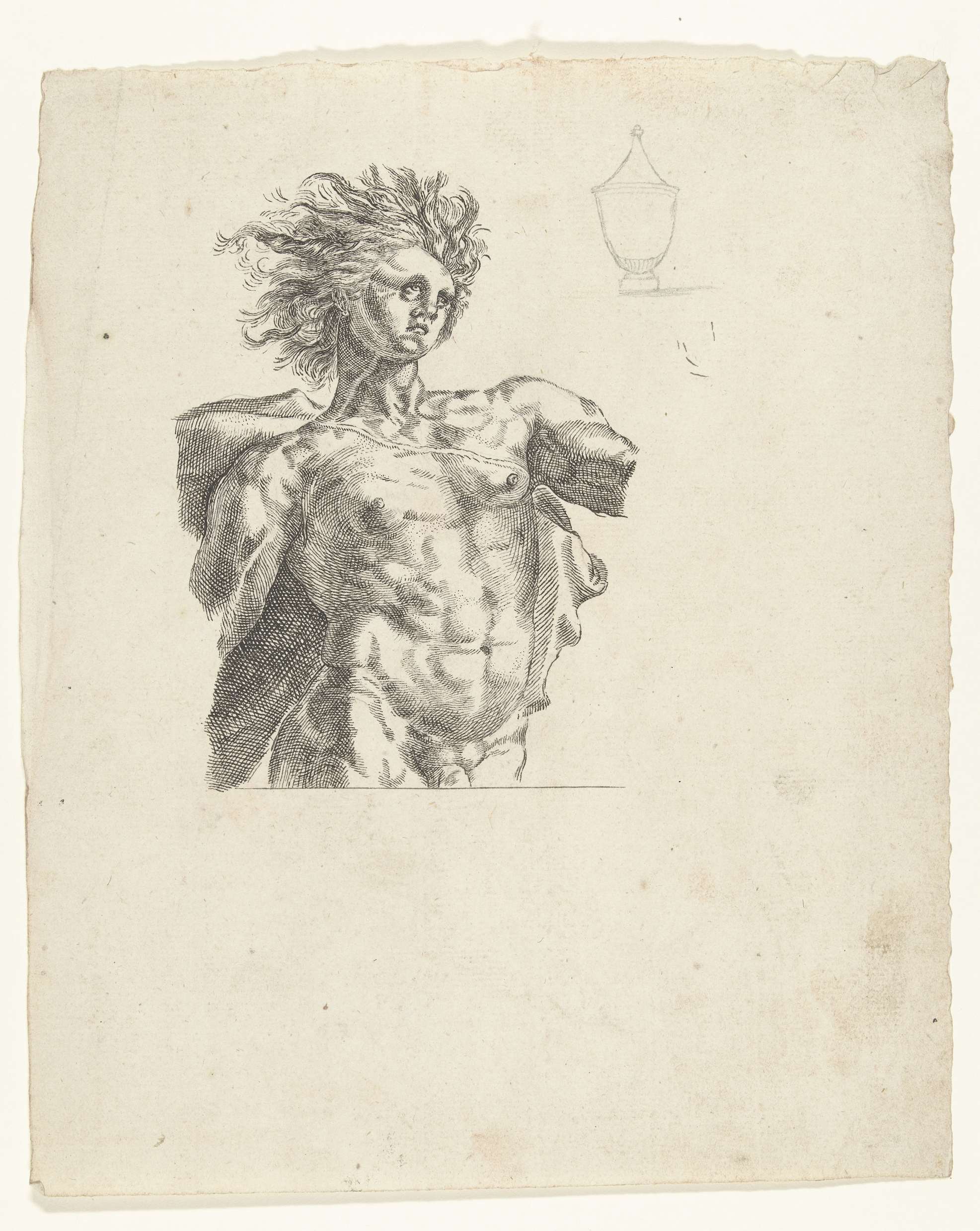 Neoclassical depiction of Apollo with a vase, Unknown Artist