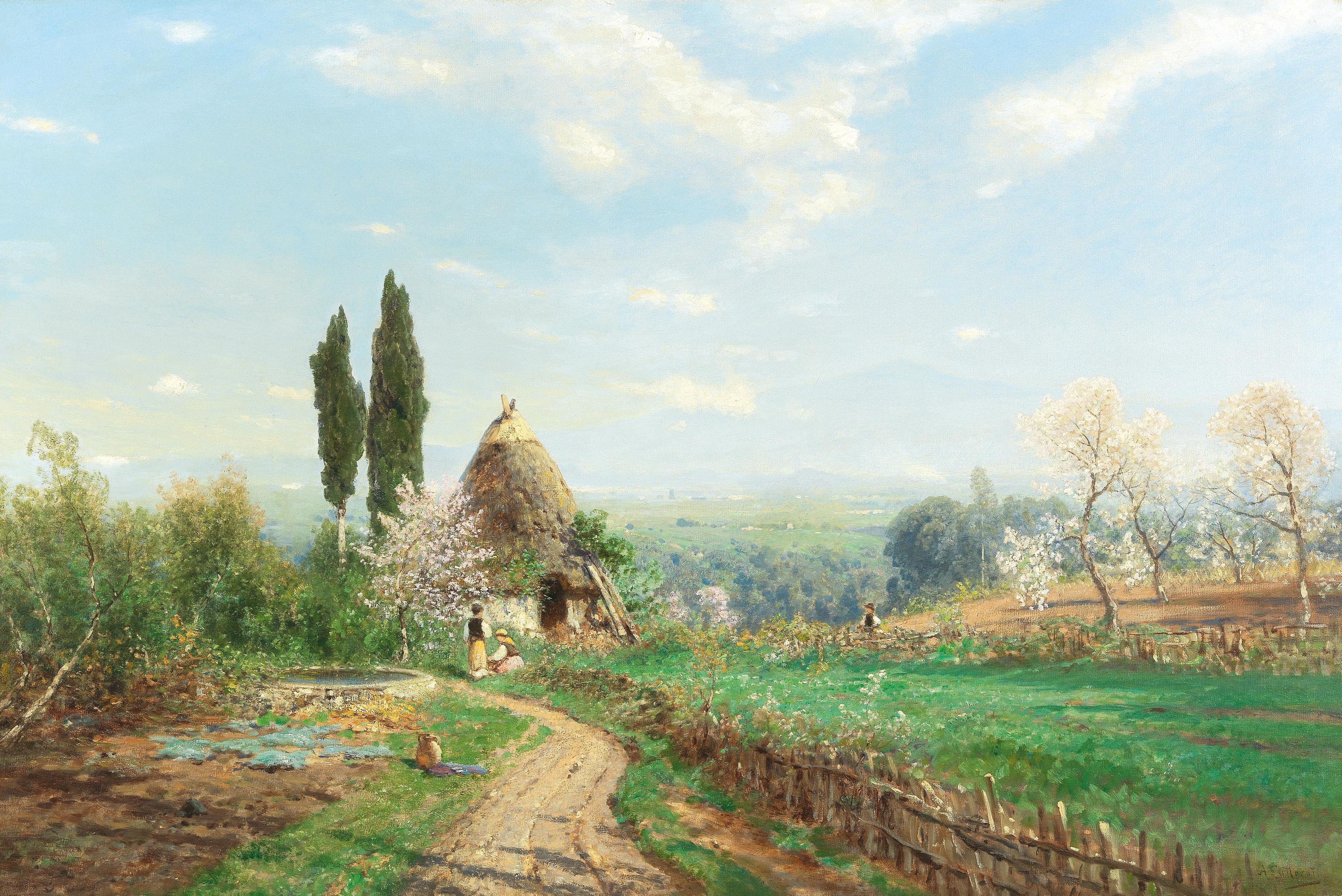Spring In The Campagna, by Ascan Lutteroth, public domain