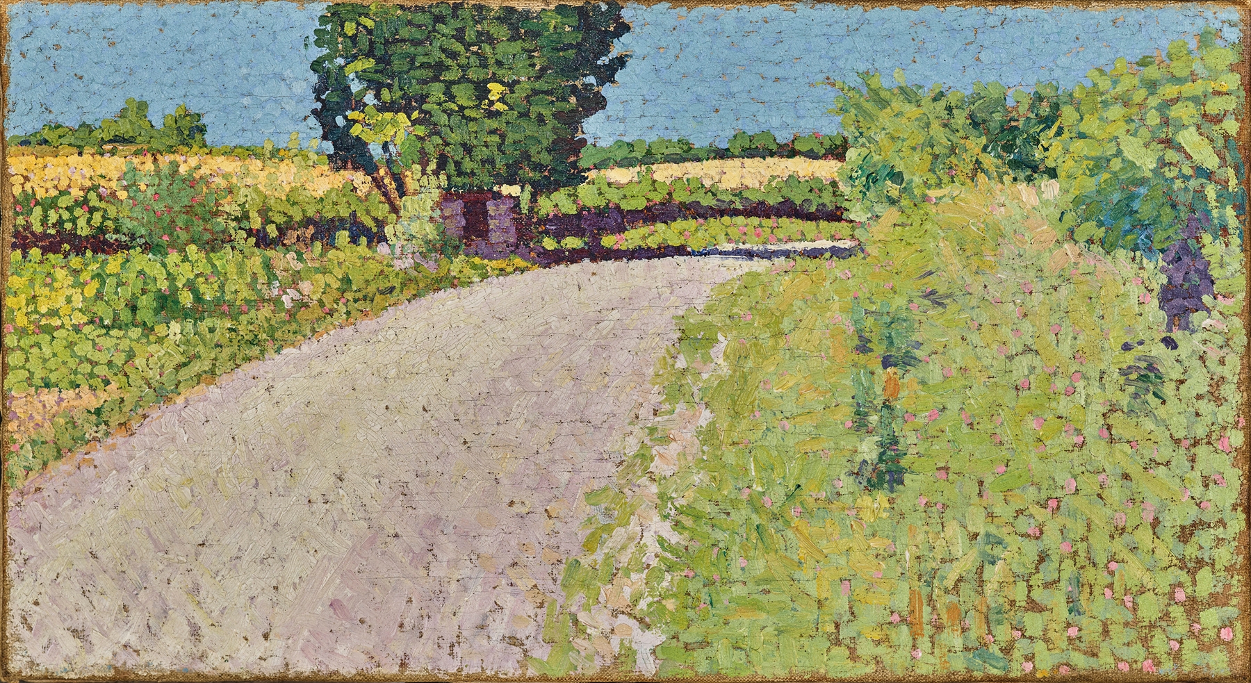 Path in the Country by Charles Angrand, oil on canvas depicting a winding path through the countryside.