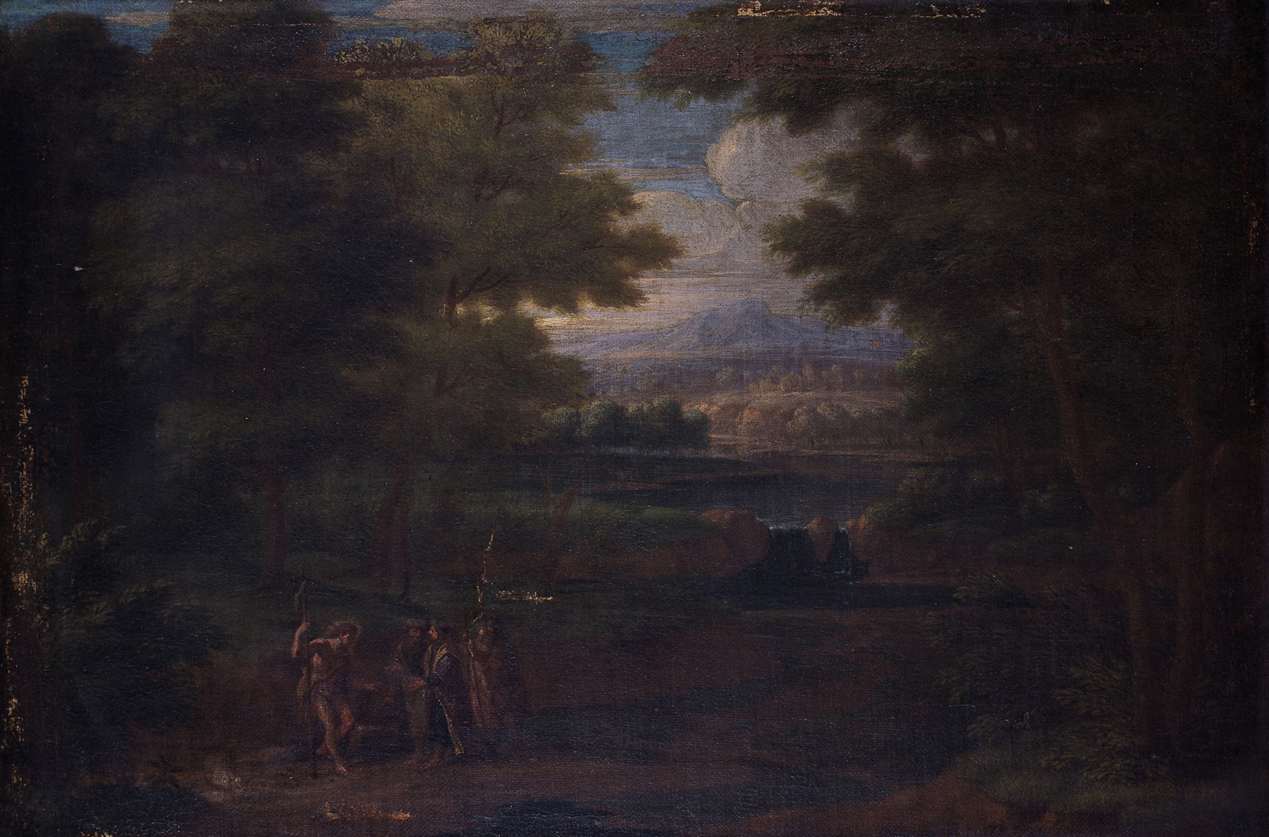 Landscape with Christ and the Men of Emmaus, oil painting by Ignatius de Beckers
