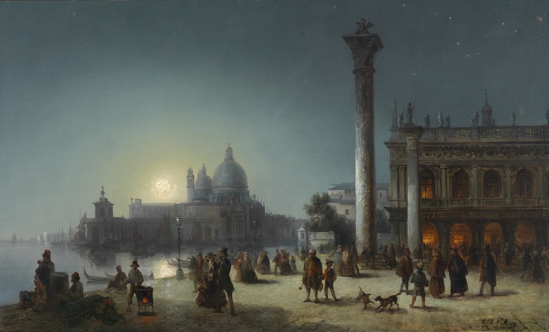 Markusplatz, by Josef Carl Berthold Püttner, public domain