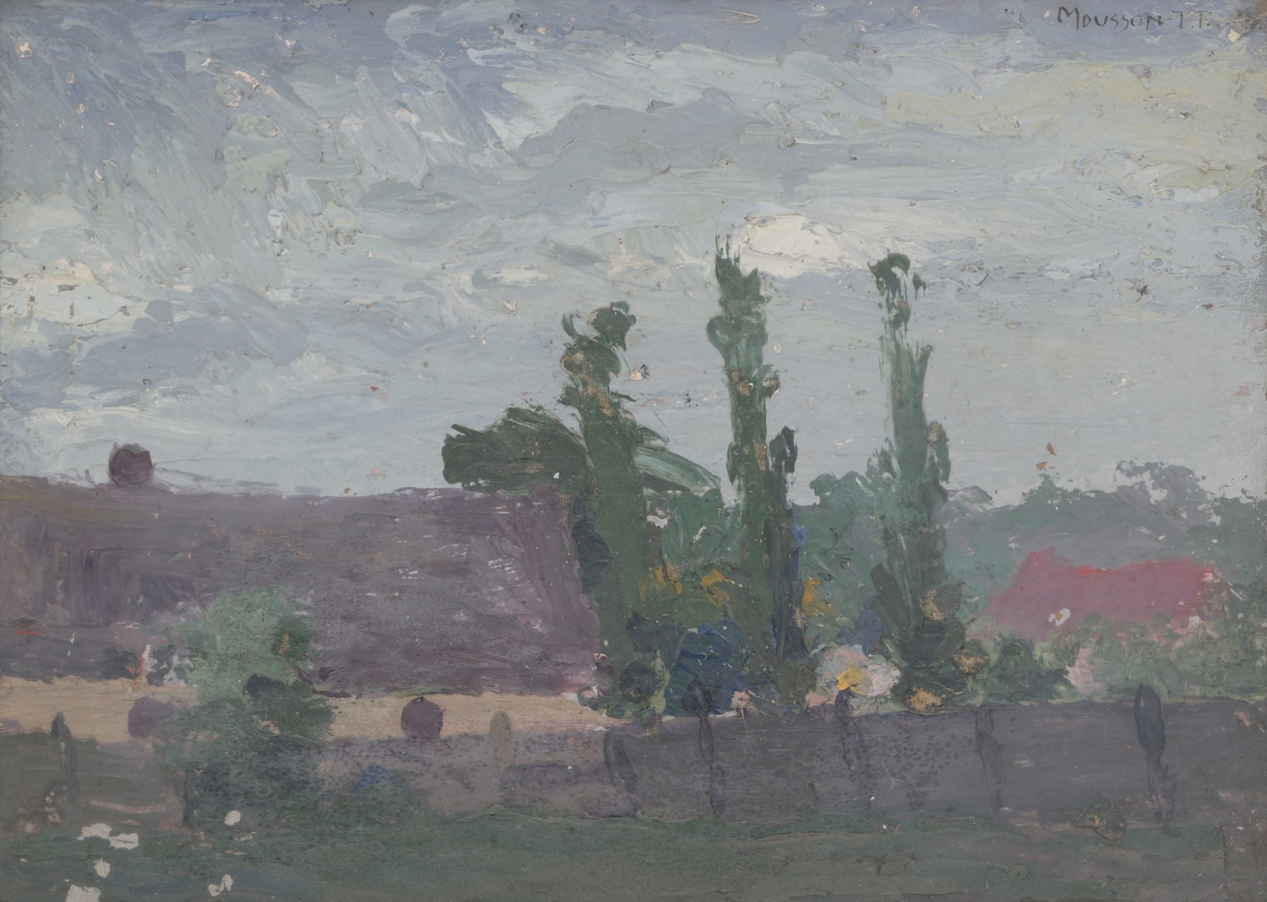 Landscape with mist by Jozef Teodor Mousson, 1911