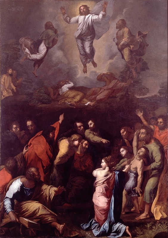 Raphael's 'The Transfiguration' depicts a dramatic scene of Christ's transformation.