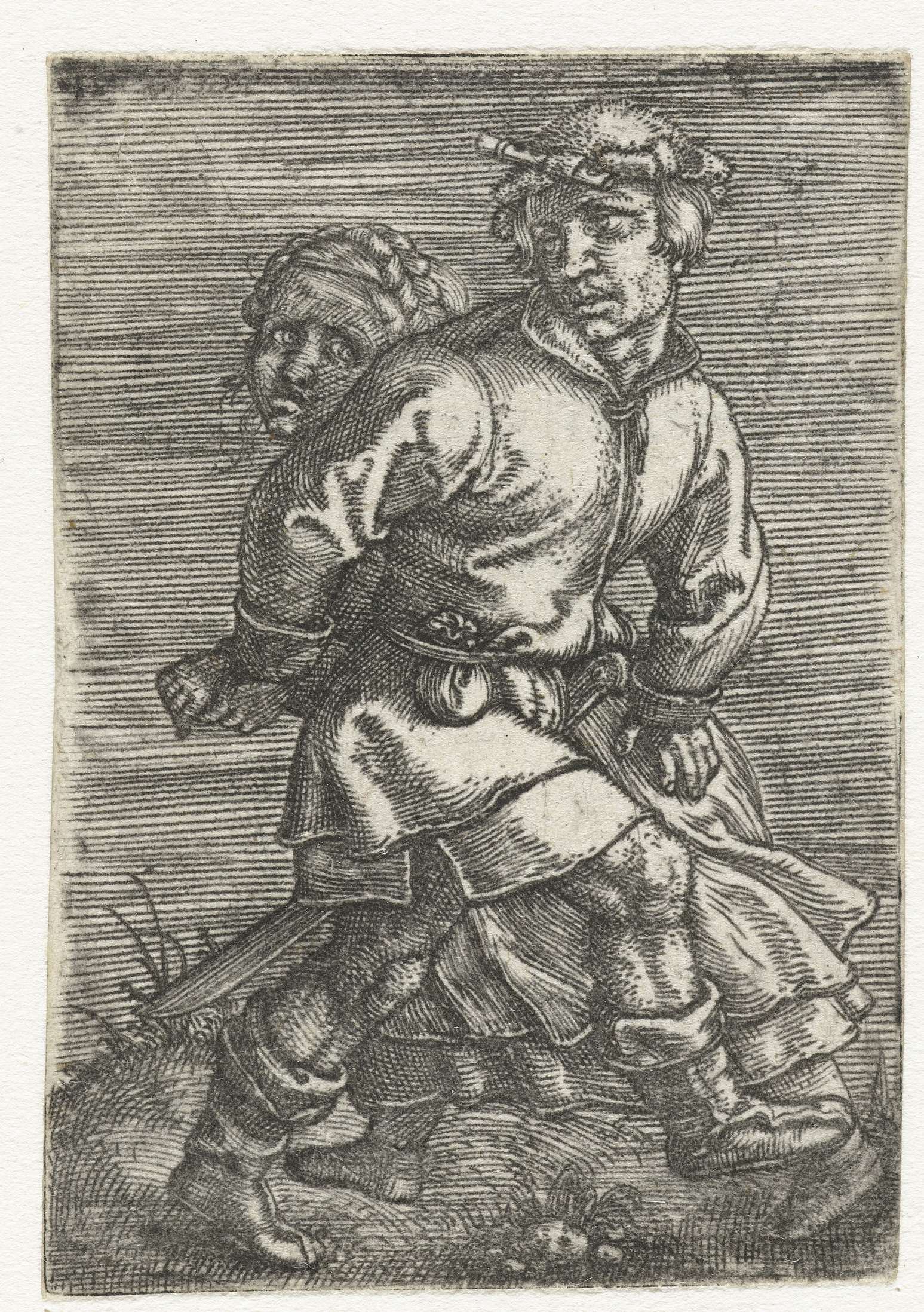 Dansende man en vrouw, by Barthel Beham, public domain