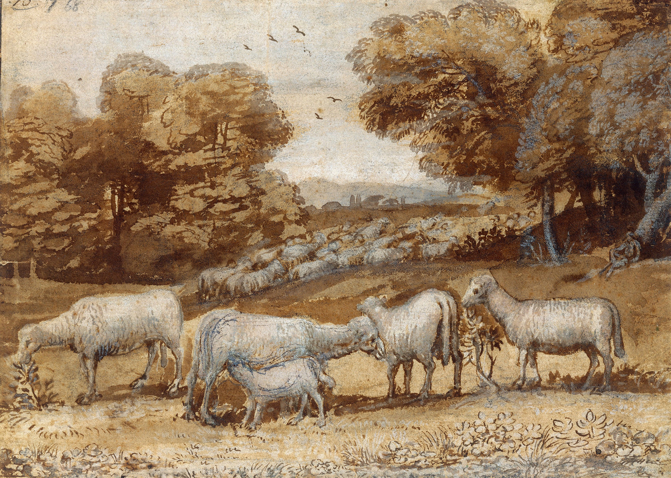 Landscape with Sheep, by Claude Lorrain, public domain