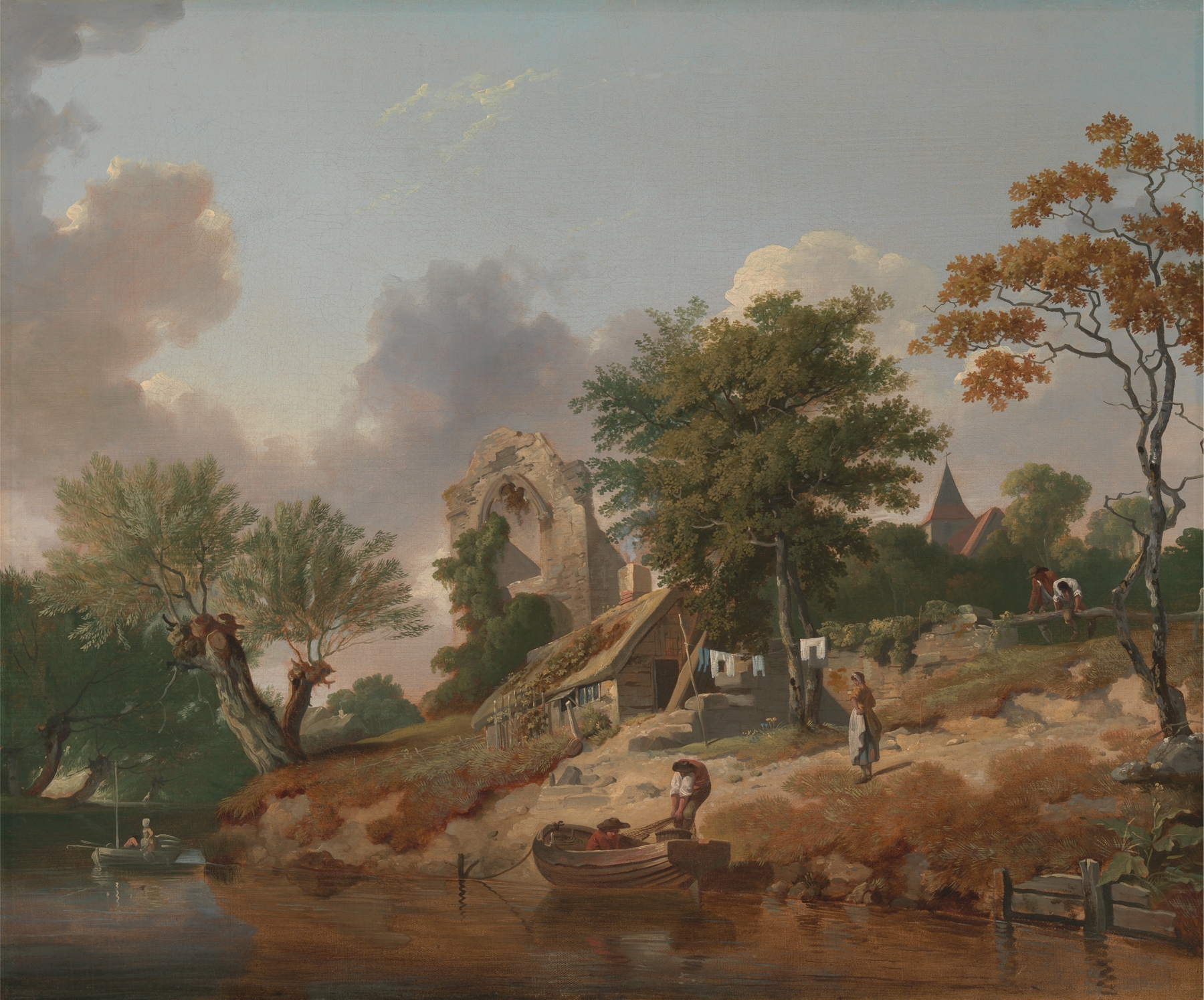 View on the Medway, by Francis Wheatley, public domain