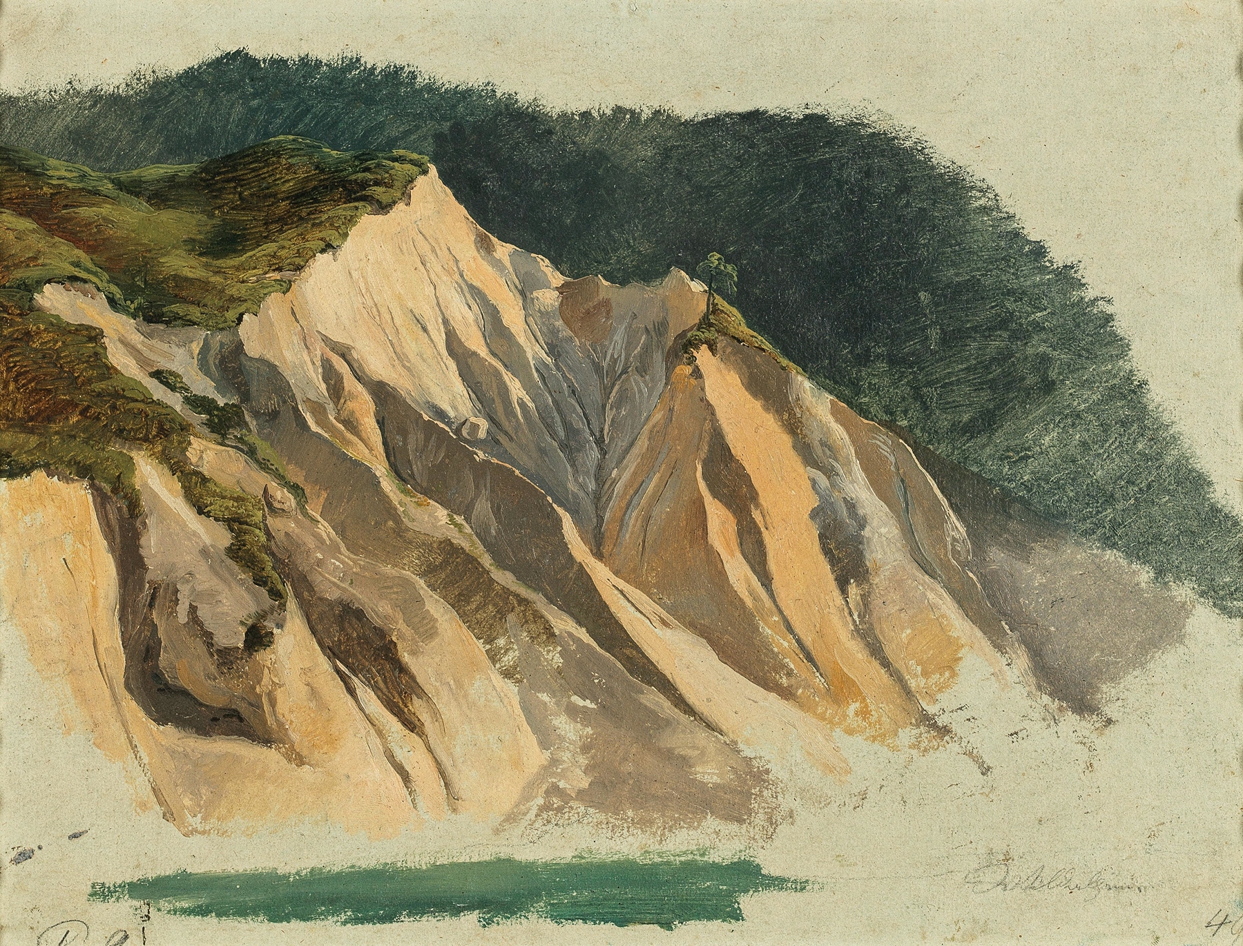 A Rock Ruin near Wildalpen, by Friedrich August Matthias Gauermann, public domain