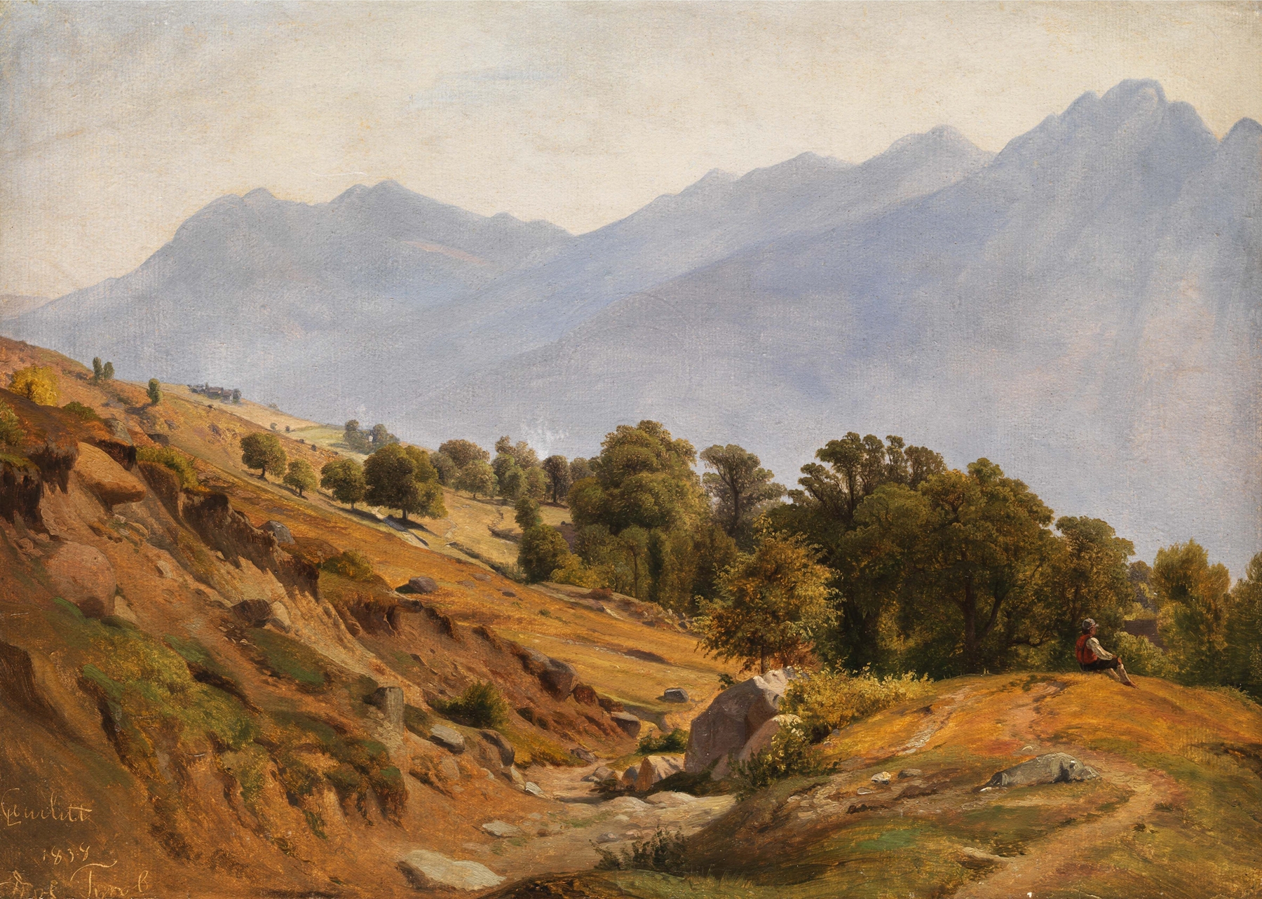 Landscape of Tyrolean Alps, oil on canvas by Louis Gurlitt