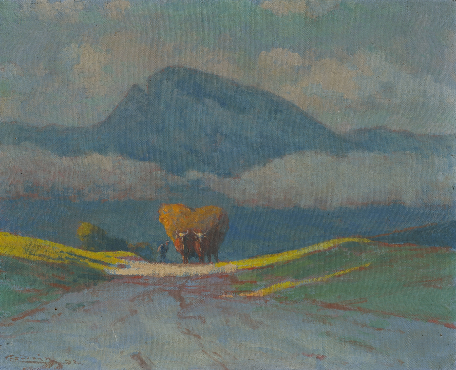Zvážanie sena, by Ľudovít Čordák, public domain