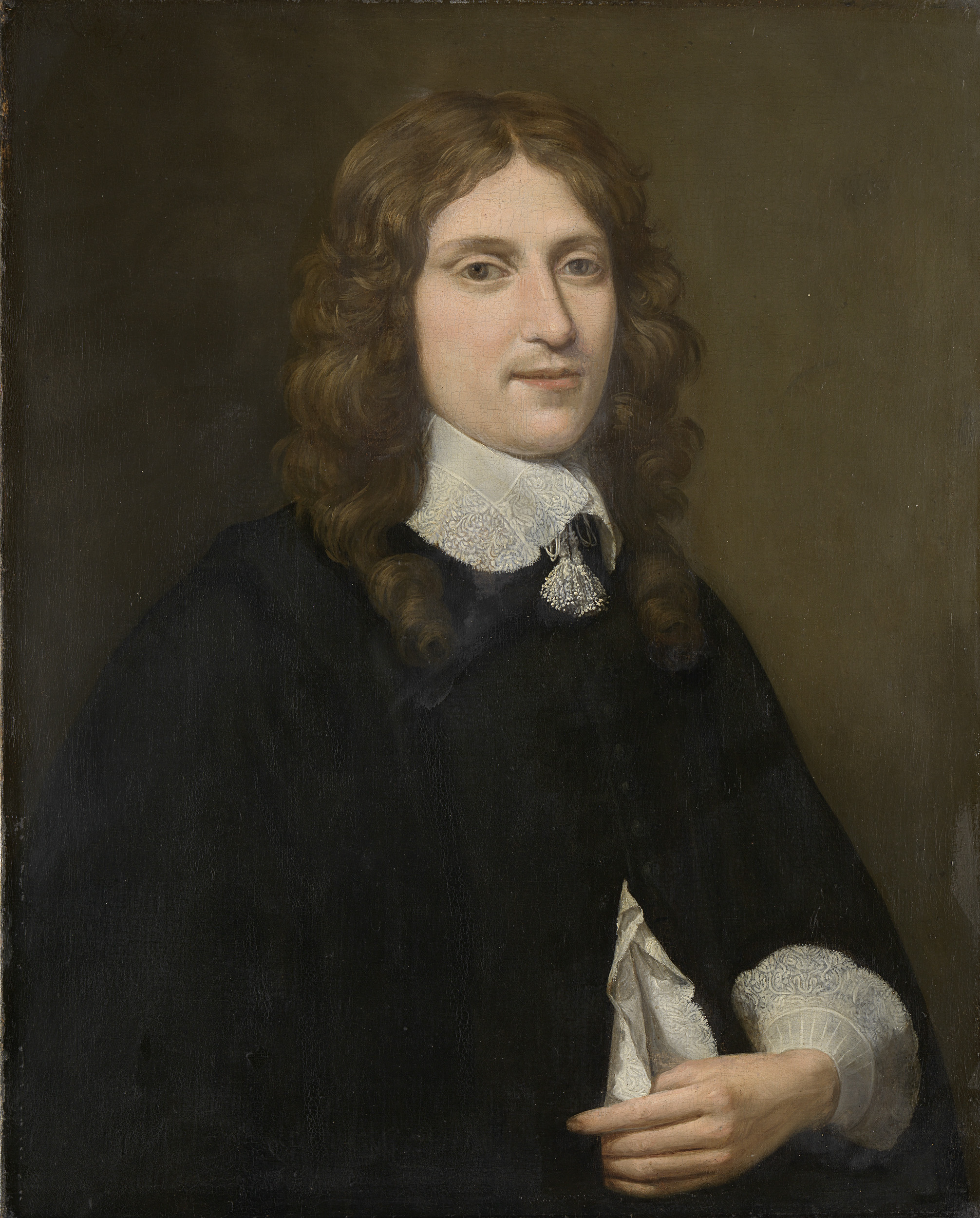Portrait of a serene figure in oil on canvas by Gerard van Kuijl