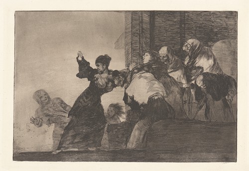 Francisco de Goya's painting explores the theme of folly and wisdom through two heads.