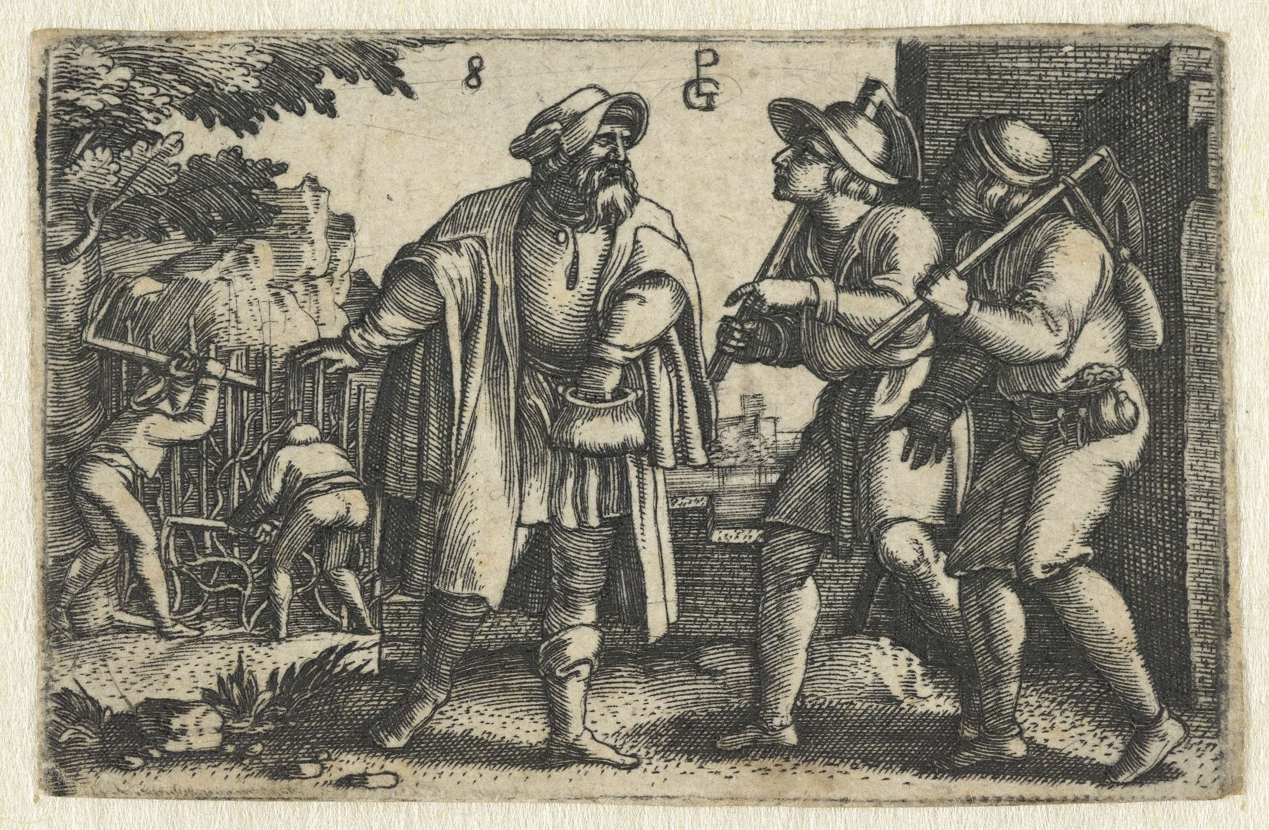 Parabel van de arbeiders in de wijngaard, by Georg Pencz, public domain
