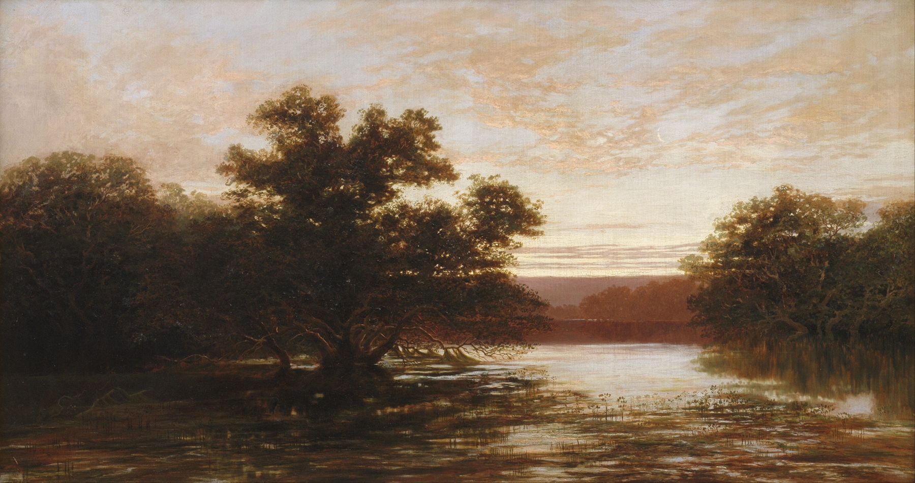 An Australian mangrove, ebb tide by William Charles Piguenit, oil on canvas