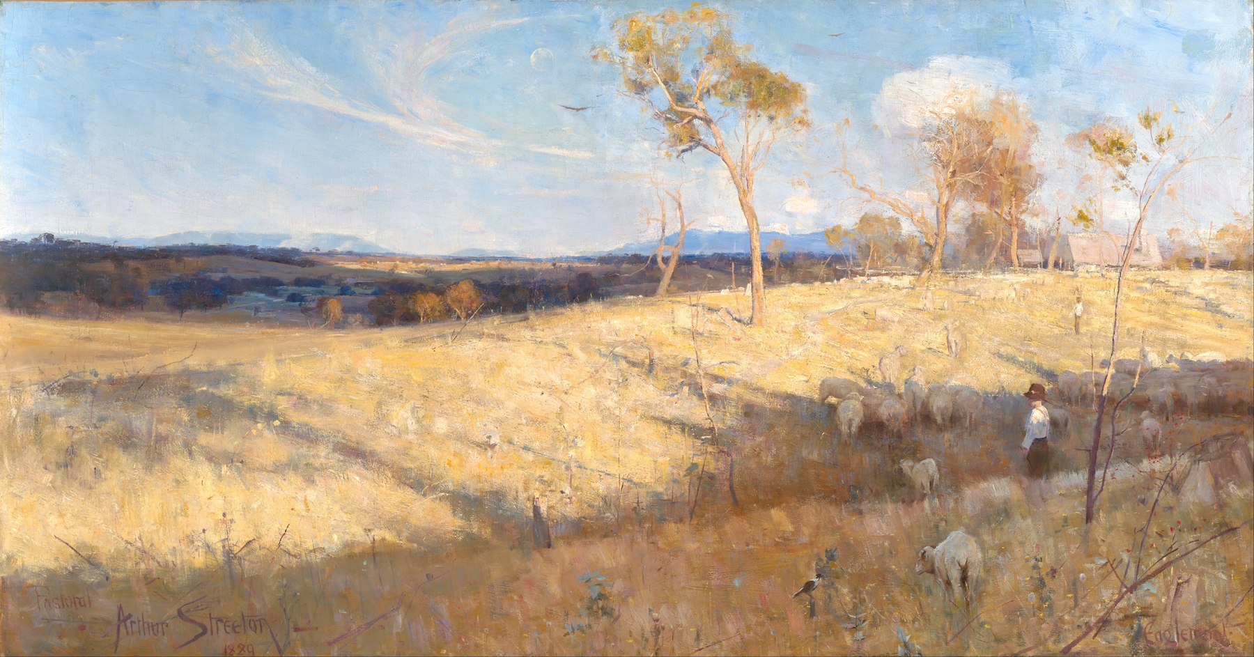 Golden summer, Eaglemont, by Arthur Streeton, public domain