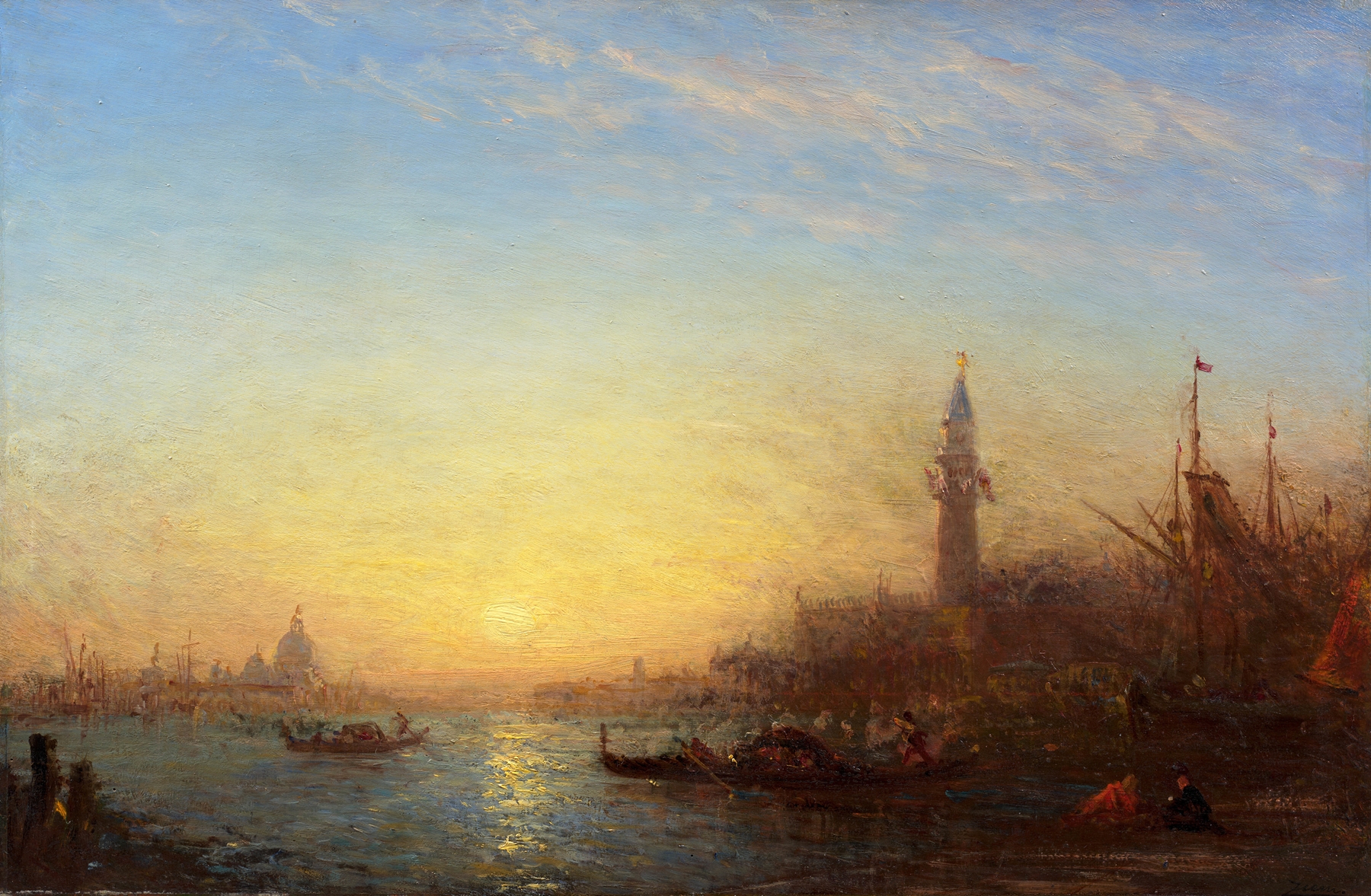 Sunset over Venice, oil on canvas by Félix Ziem