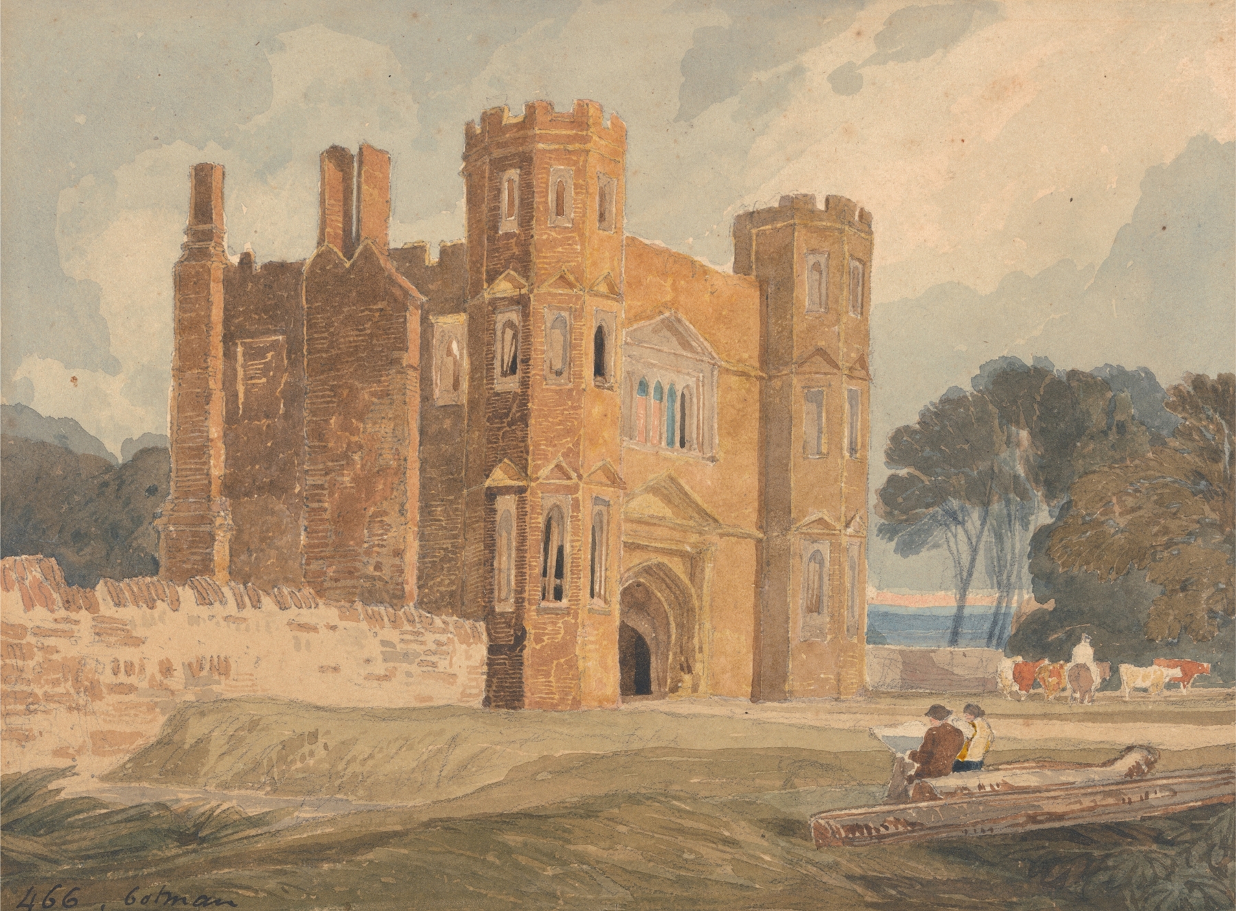 Gate-way, Saint Mary’s Wiggenhall, Norfolk, by John Sell Cotman, public domain