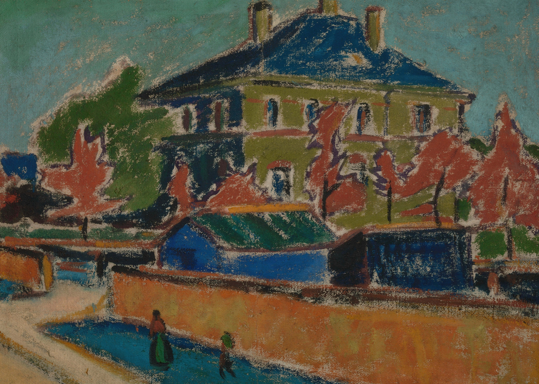 Villa in Dresden, by Ernst Ludwig Kirchner, public domain