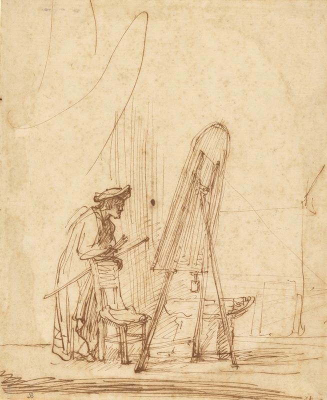 Rembrandt's 'An Artist in His Studio' captures the intimate setting of a creative space.