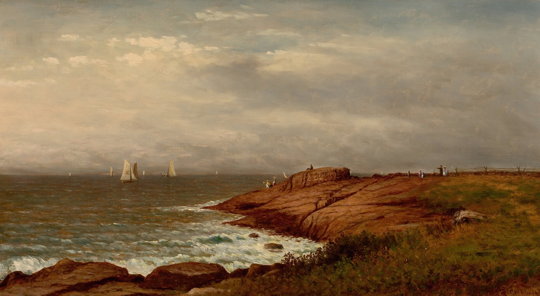 Along the Shore, Narragansett, by Charles W. Knapp, public domain